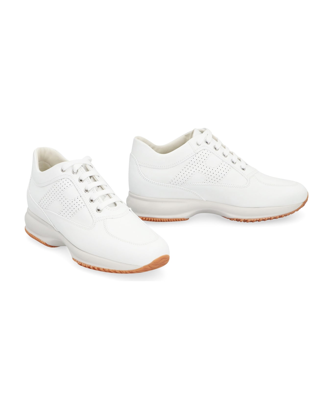 Hogan Interactive Leather Sneakers - White