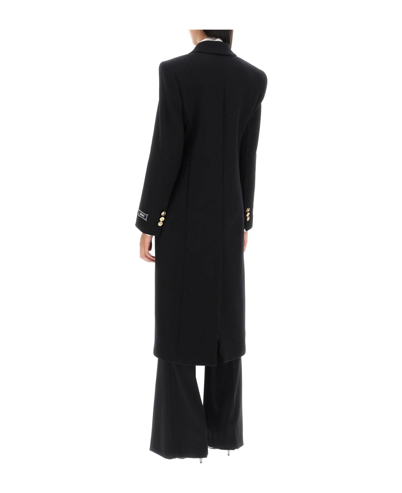 Versace Wool Blend Coat - black