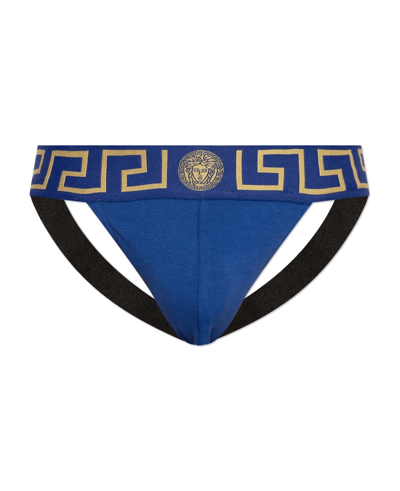 Versace Cotton 
jockstrap
 - Blue