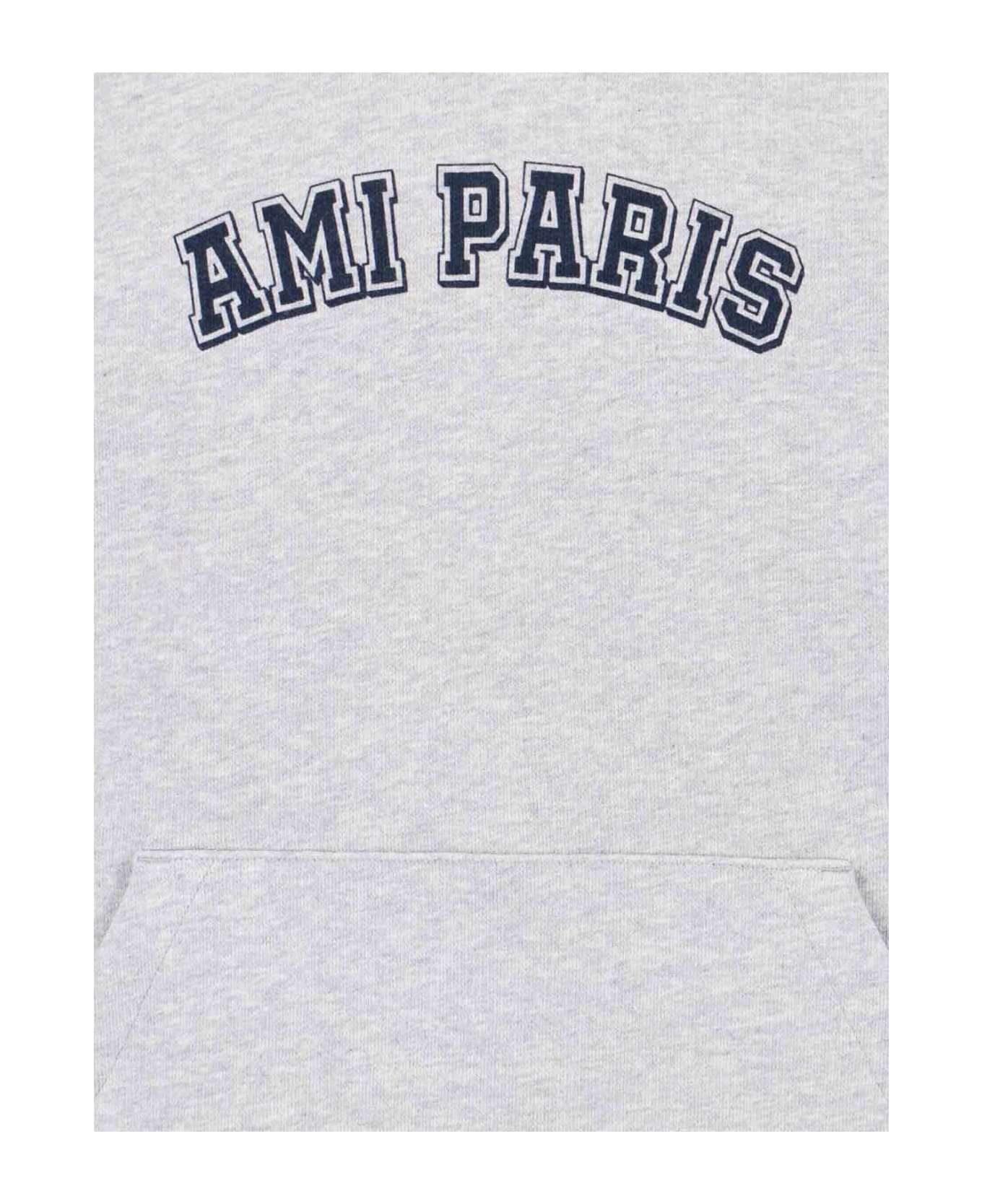 Ami Alexandre Mattiussi 
paris
 Logo Hoodie - GREY