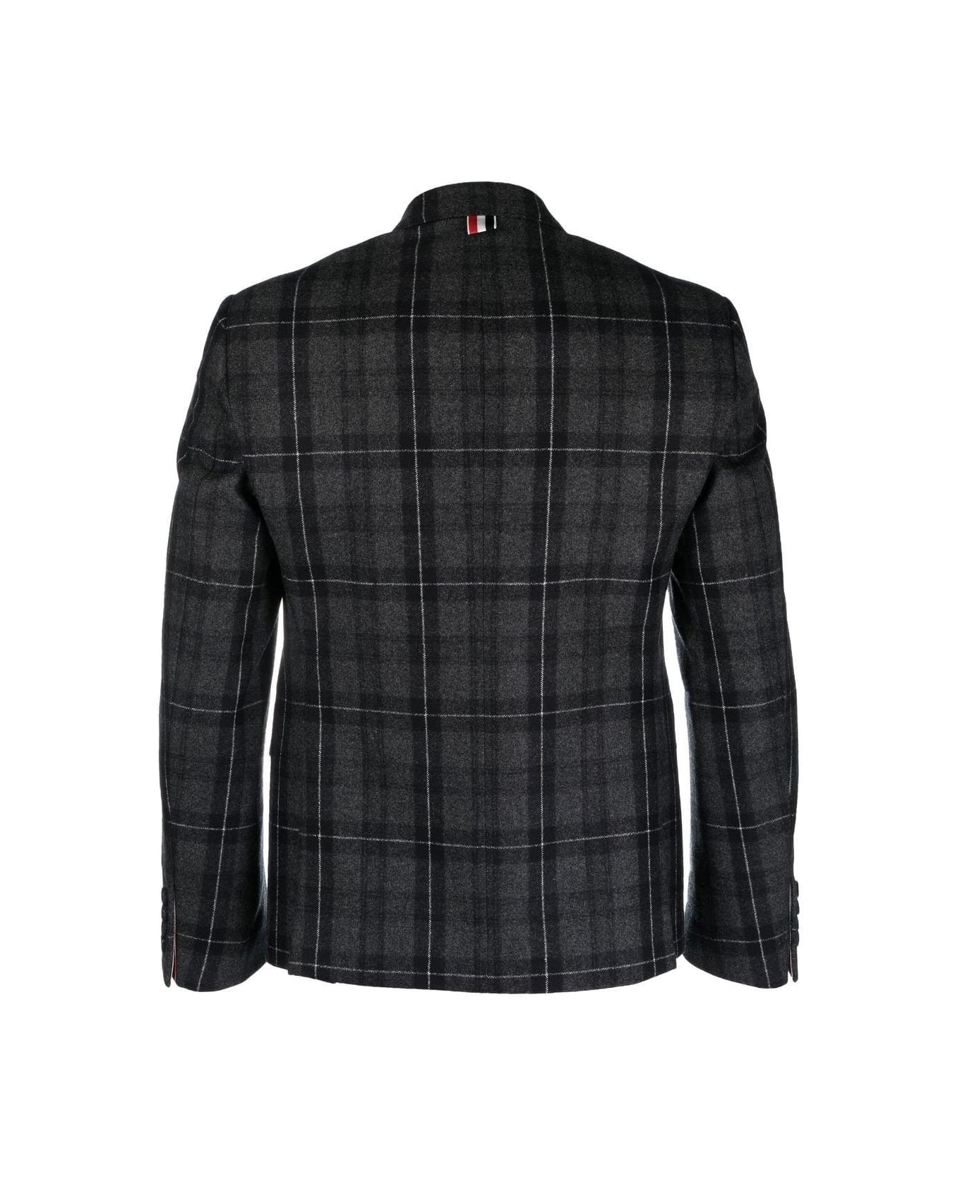 Thom Browne Flannel Button-up Jacket - CHARCOAL