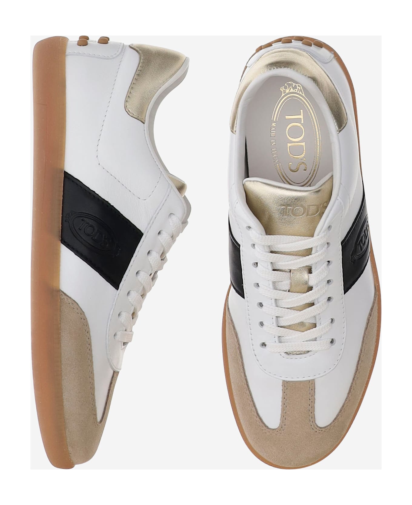 Tod
s Leather Tabs Sneakers - Red