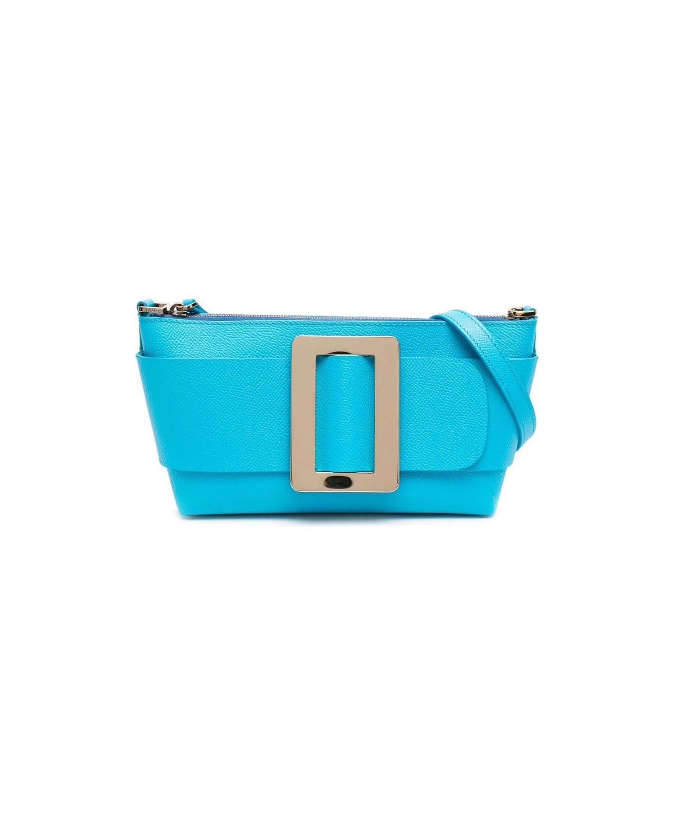 BOYY Buckle Pouchette Leather Handbag - Clear Blue