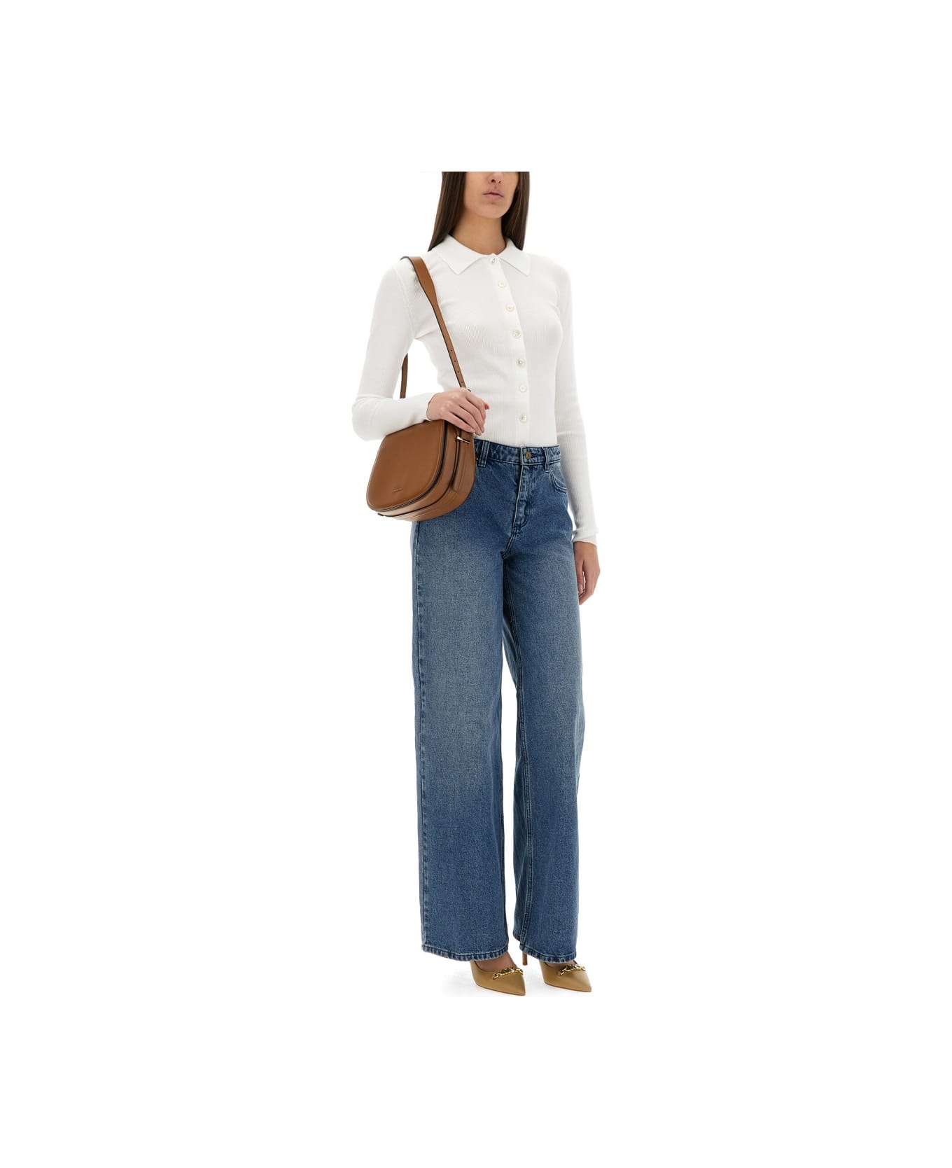 Michael Kors Ribbed Cardigan - Optic White