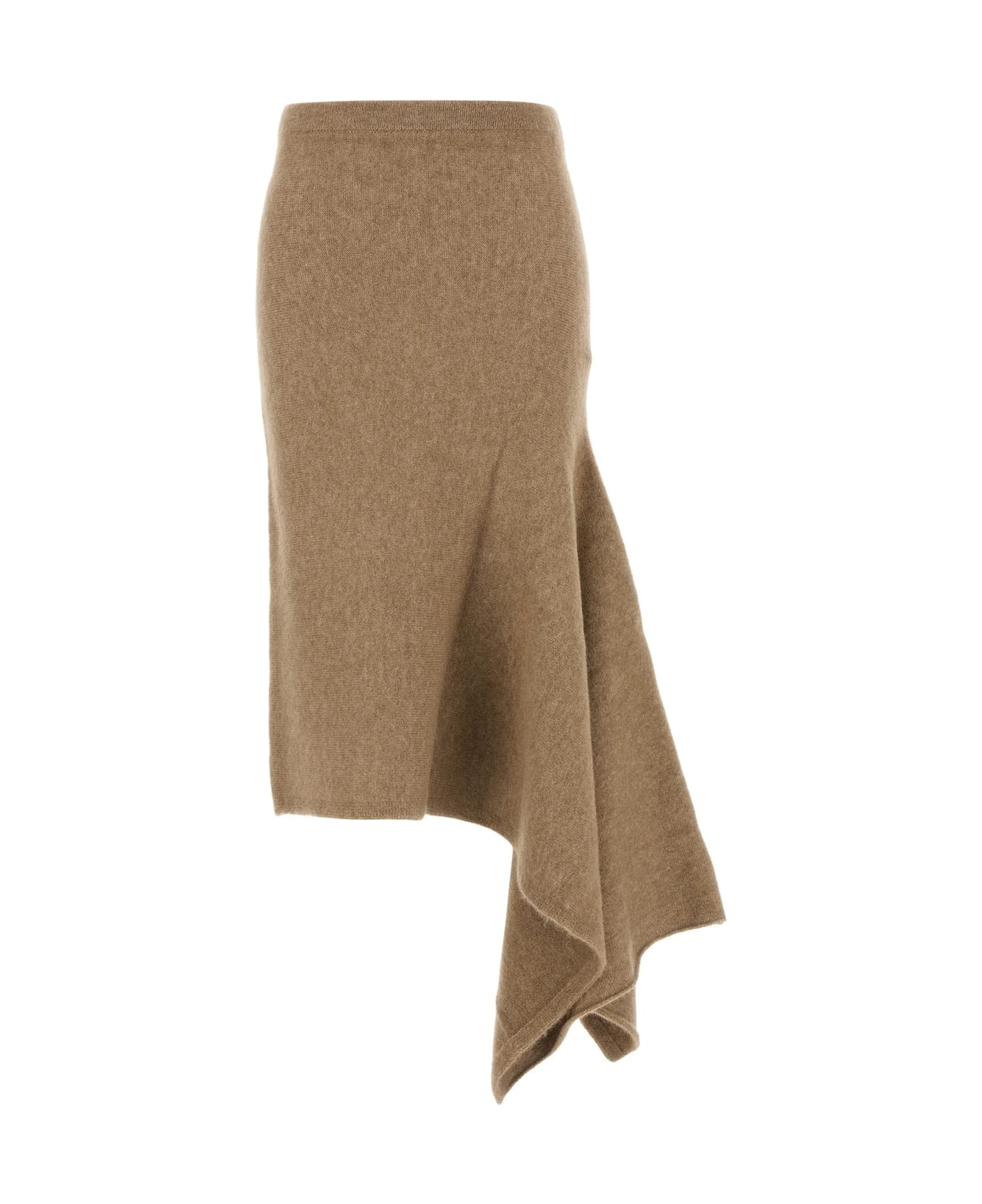 Ferragamo Camel Stretch Alpaca Blend Skirt - NUDE