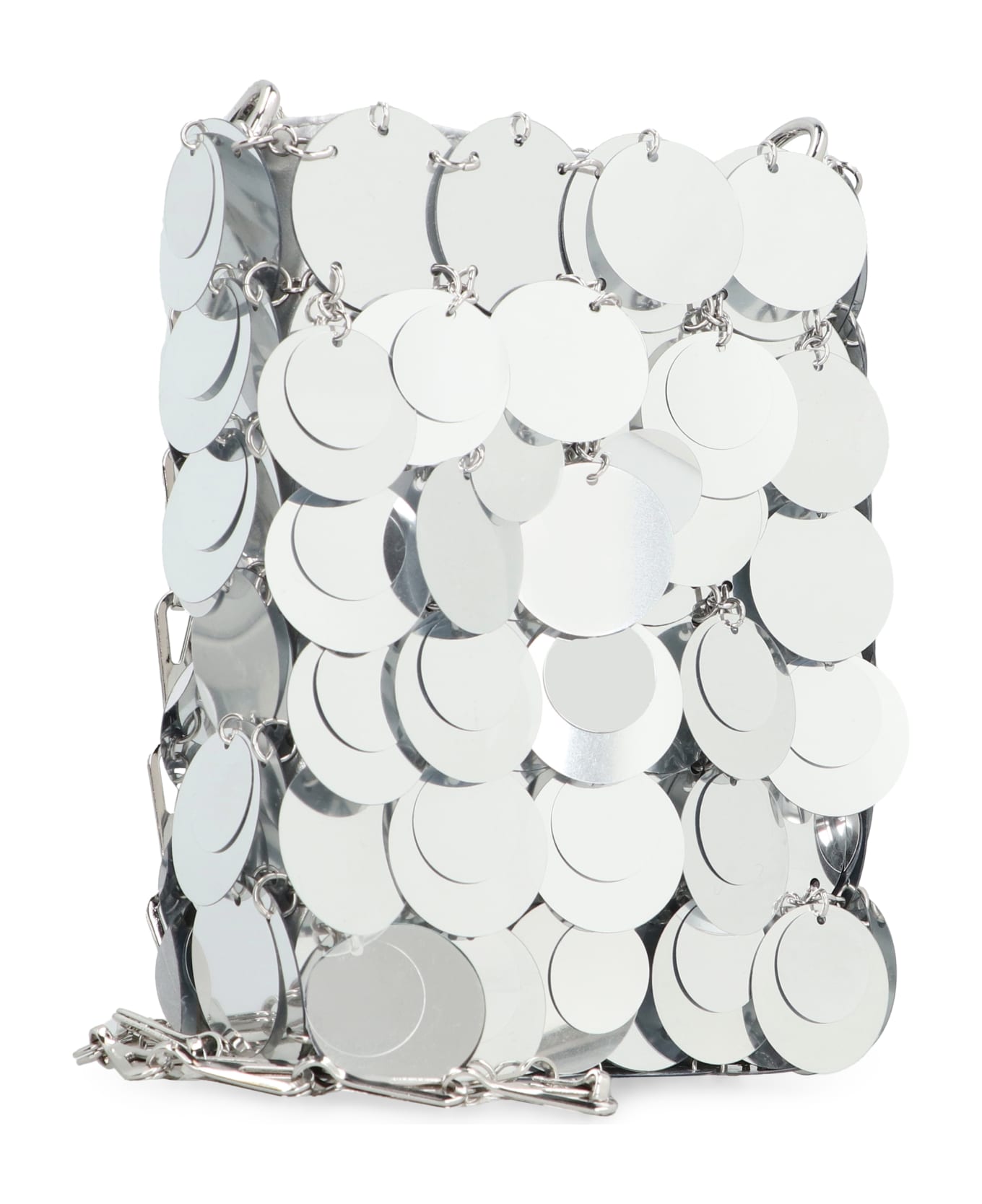 Paco Rabanne Sac Soir Sparkle Mini Bag In Silver - Silver