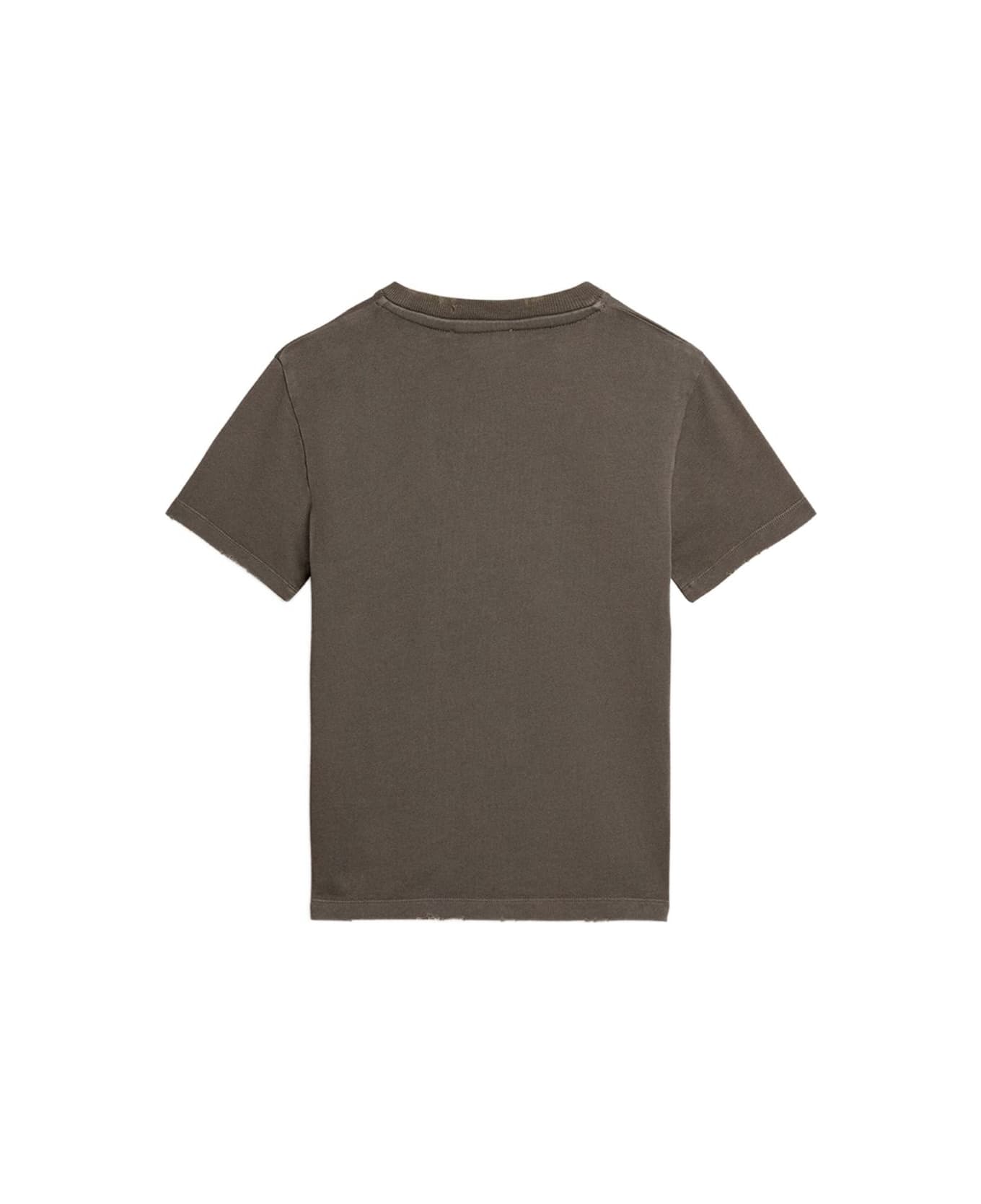 Golden Goose Cotton T-shirt With Logo - Grey