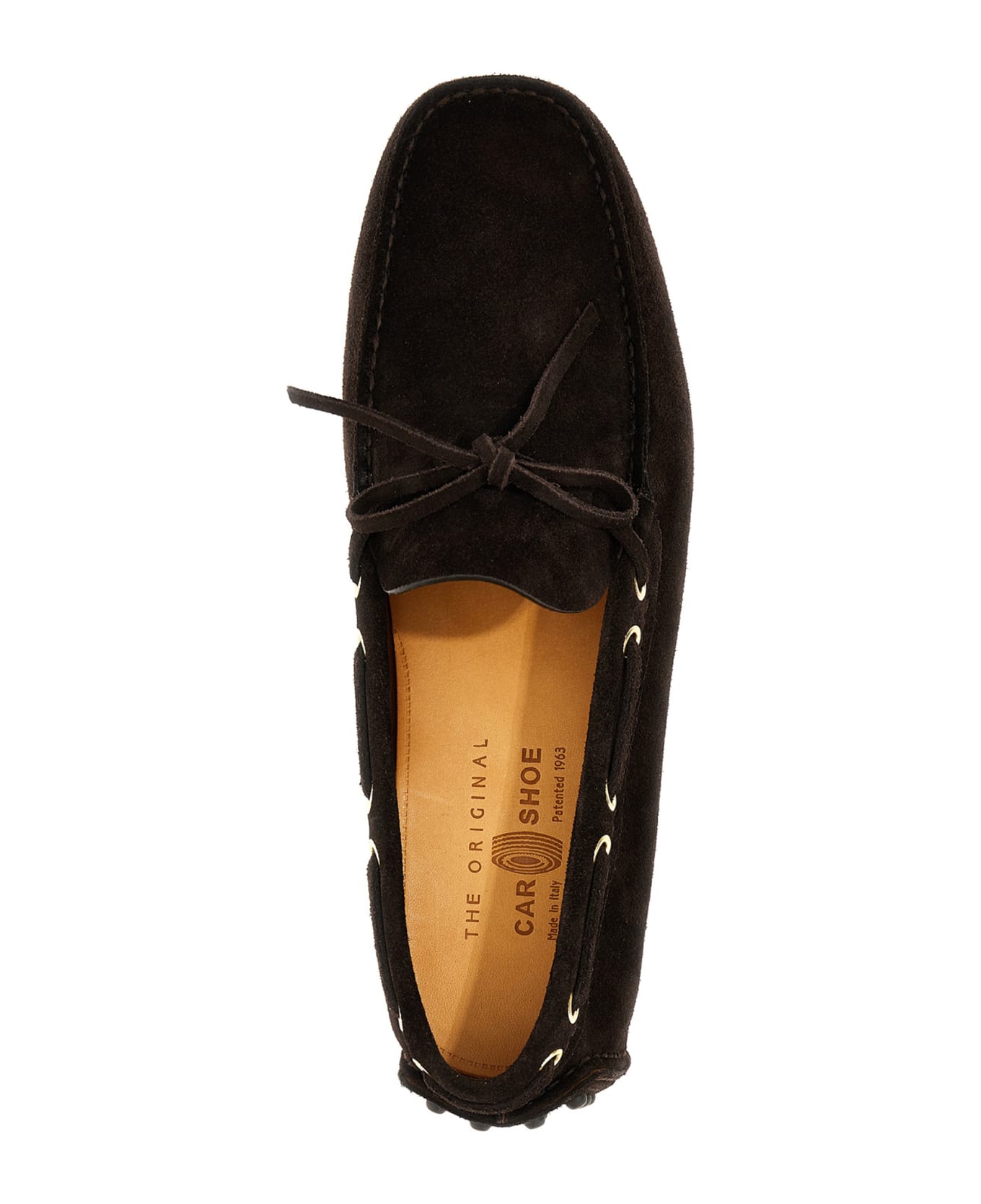 Car Shoe Suede Loafers - Brown