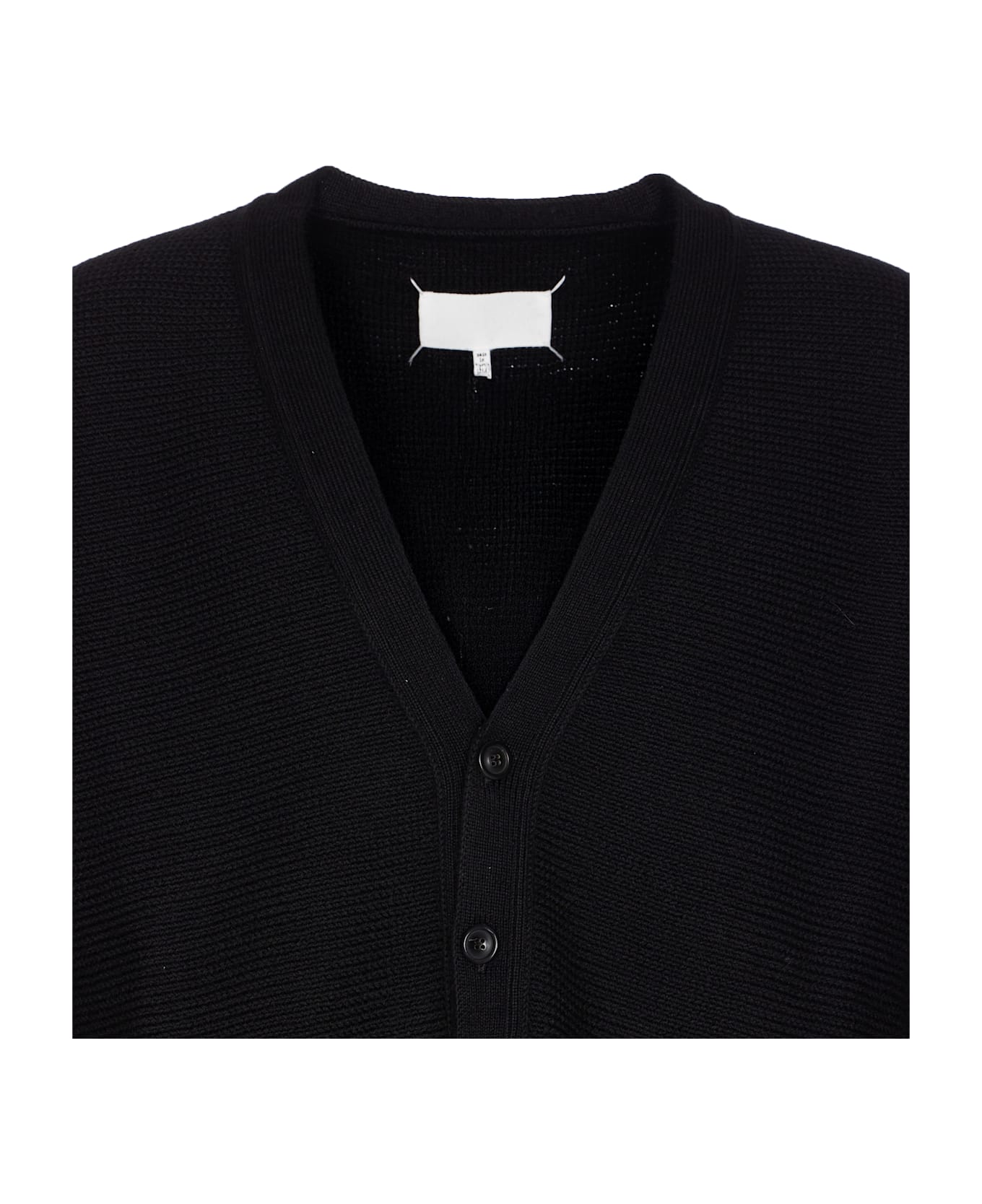Maison Margiela Elbow Patch Cardigan - Black