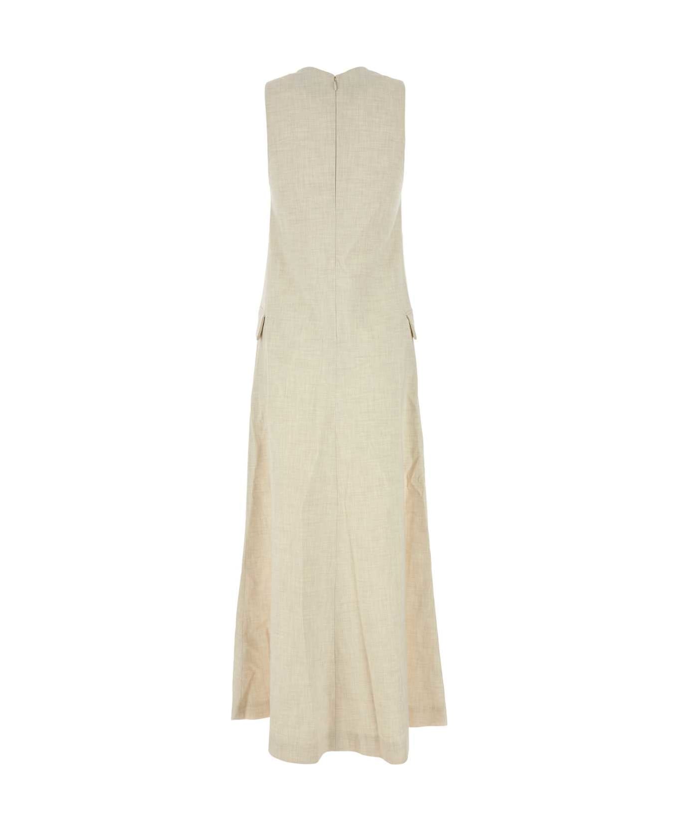 Camilla and Marc Sand Stretch Polyester Blend Floris Dress - IVORYMARLE