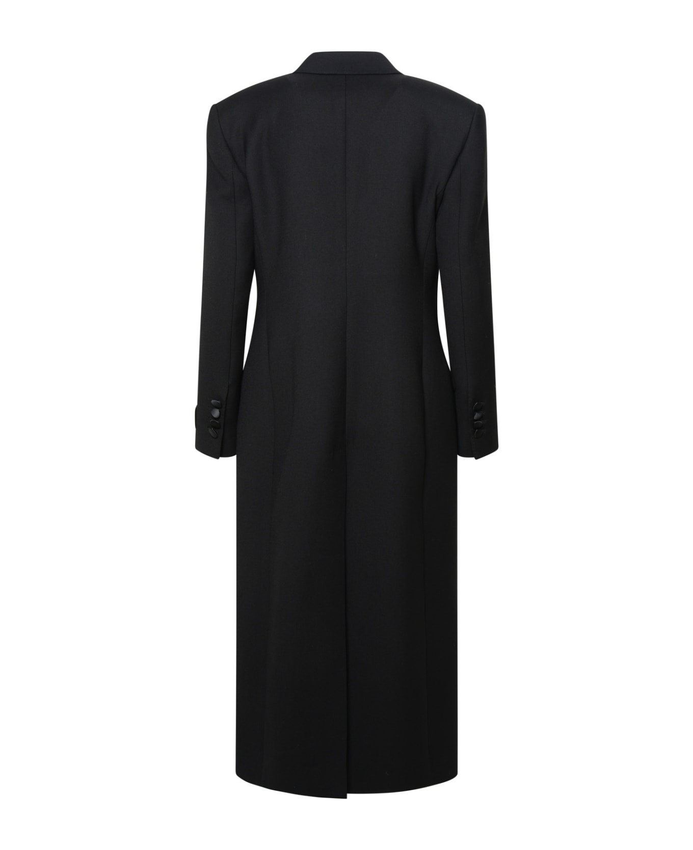 Dolce & Gabbana Black Virgin Wool Blend Coat - Black