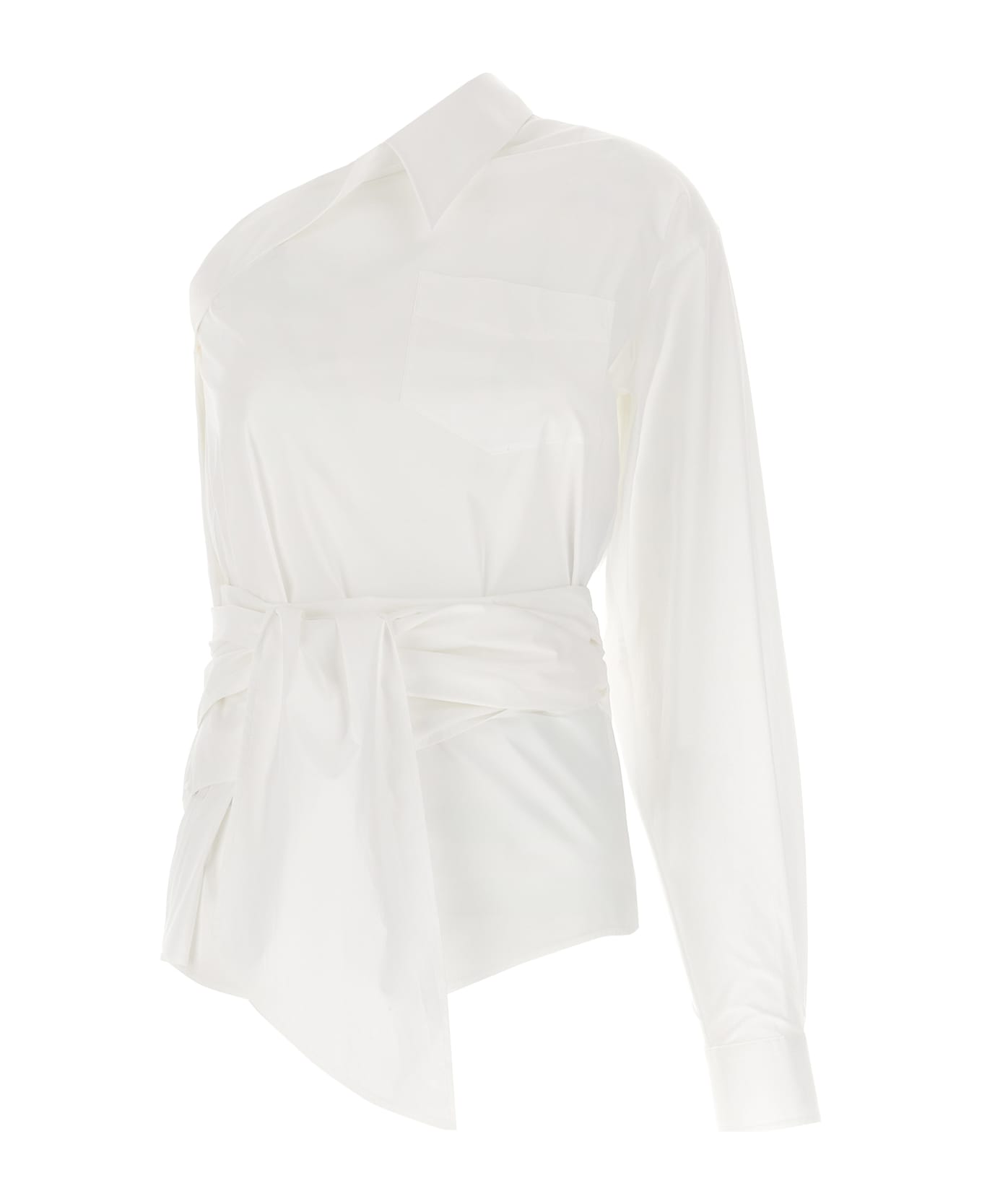 Moschino One-shoulder Shirt - White