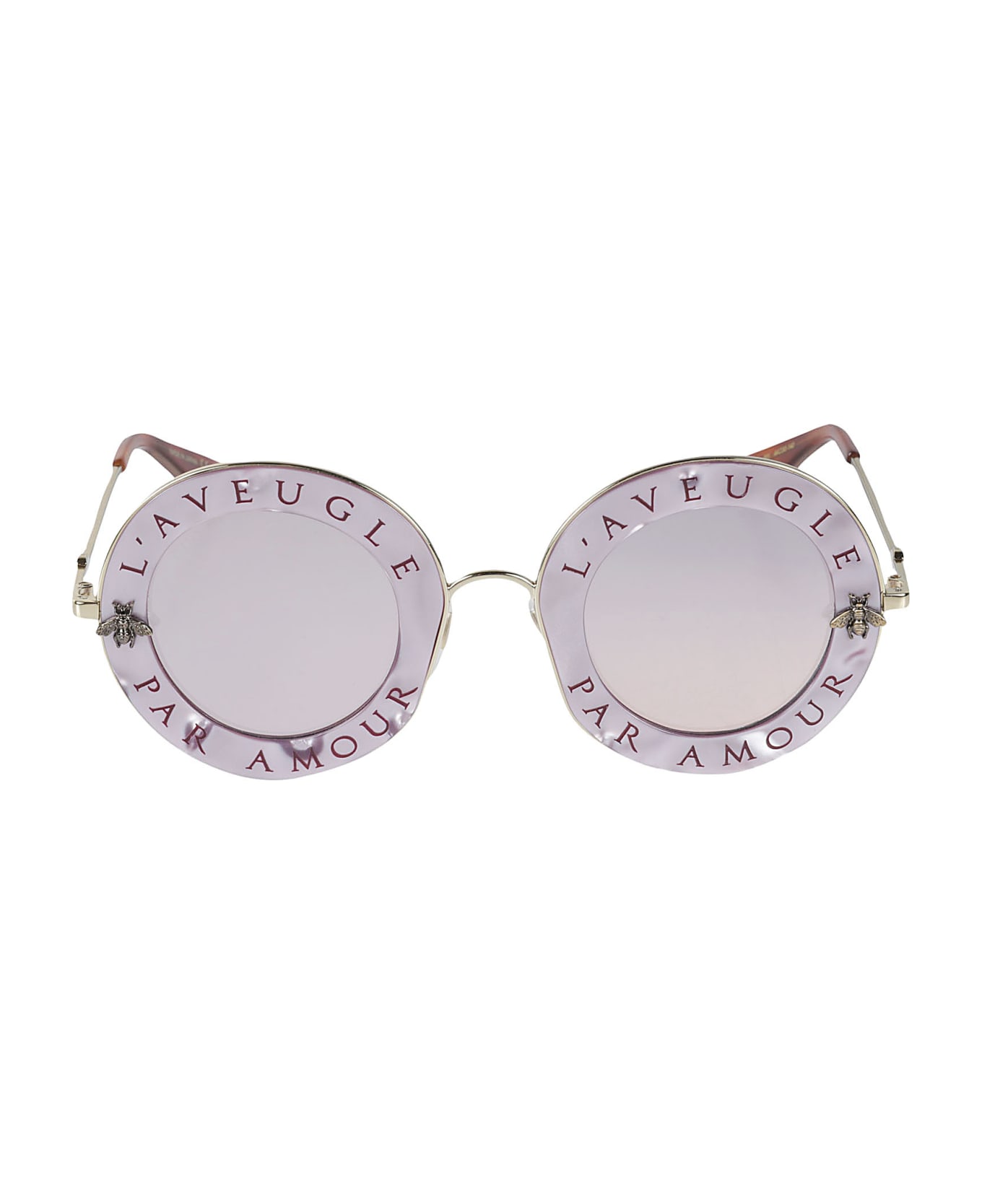 Gucci Eyewear Logo Round Sunglasses - Nero