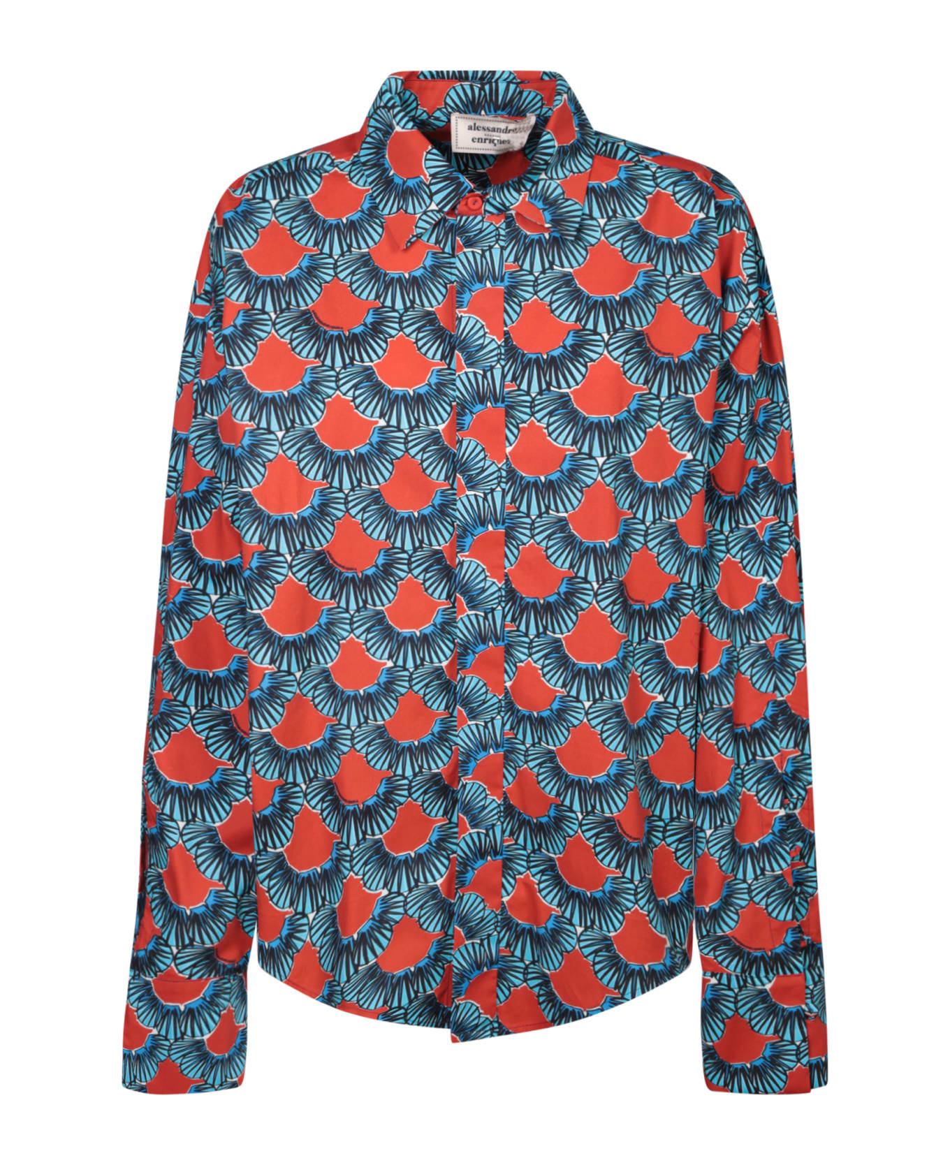 Alessandro Enriquez Red Shell Shirt - Blue