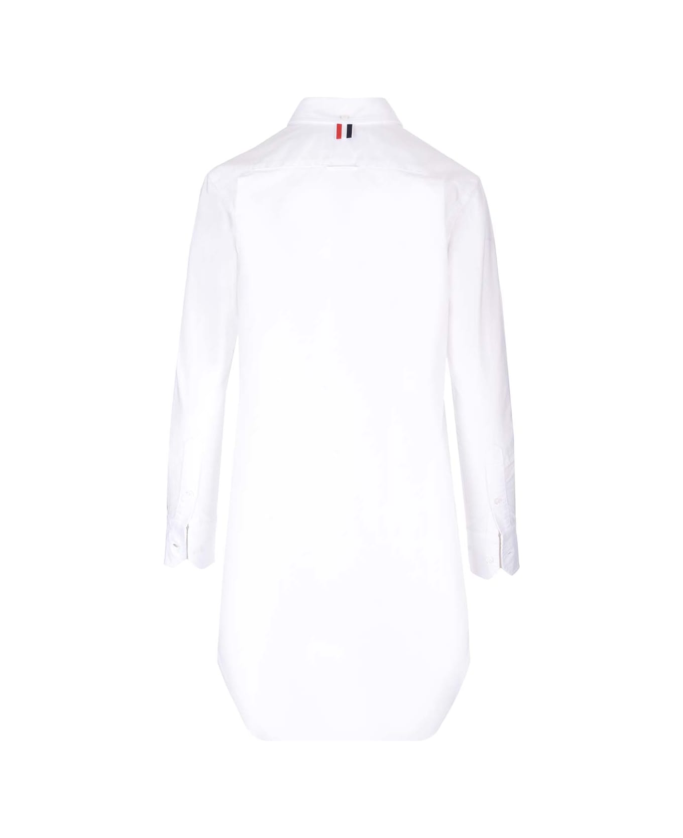 Thom Browne 3/4 Length Shirt Dress - White