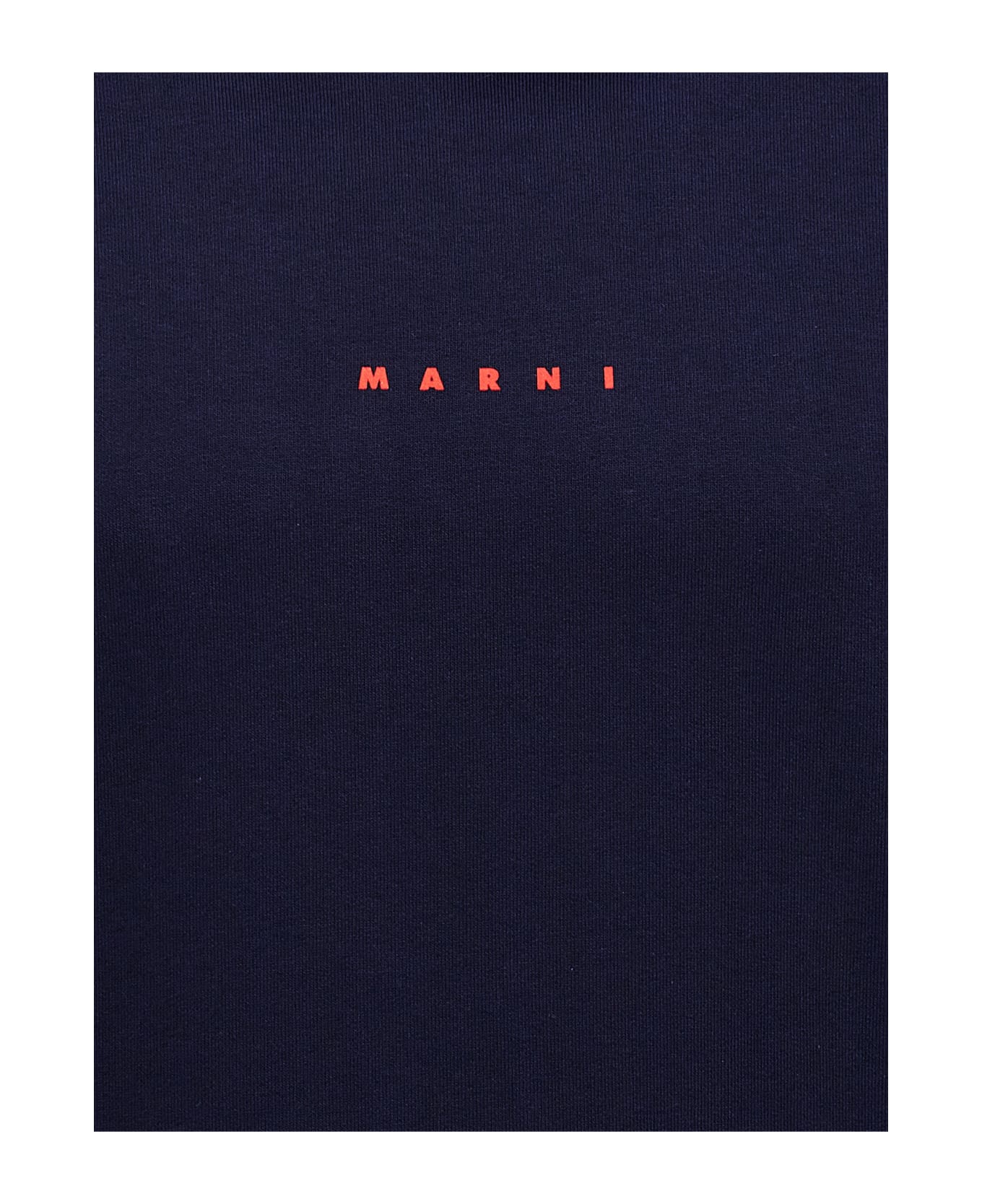 Marni Logo Print Hoodie - Blue