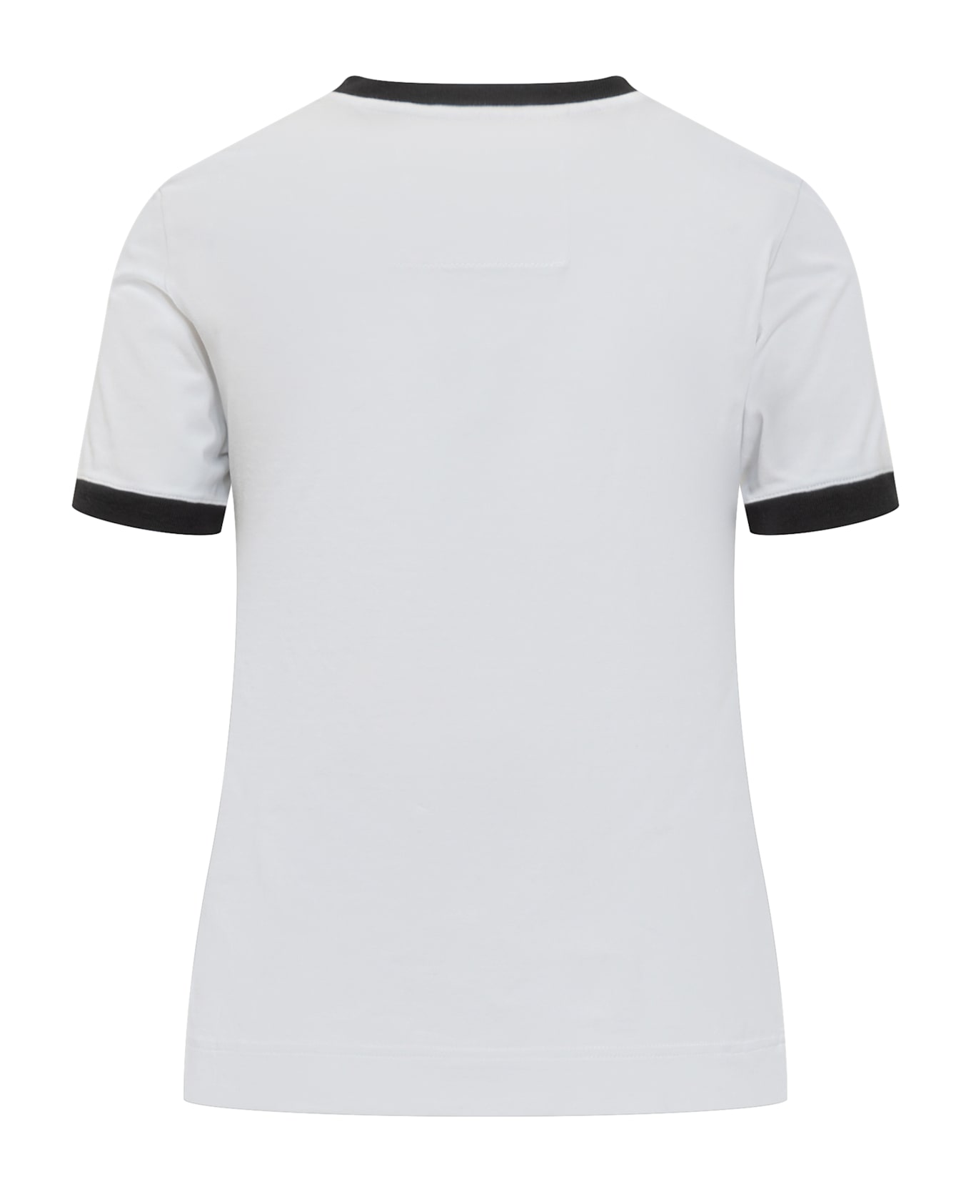 Givenchy White And Black Cotton T-shirt - White/black