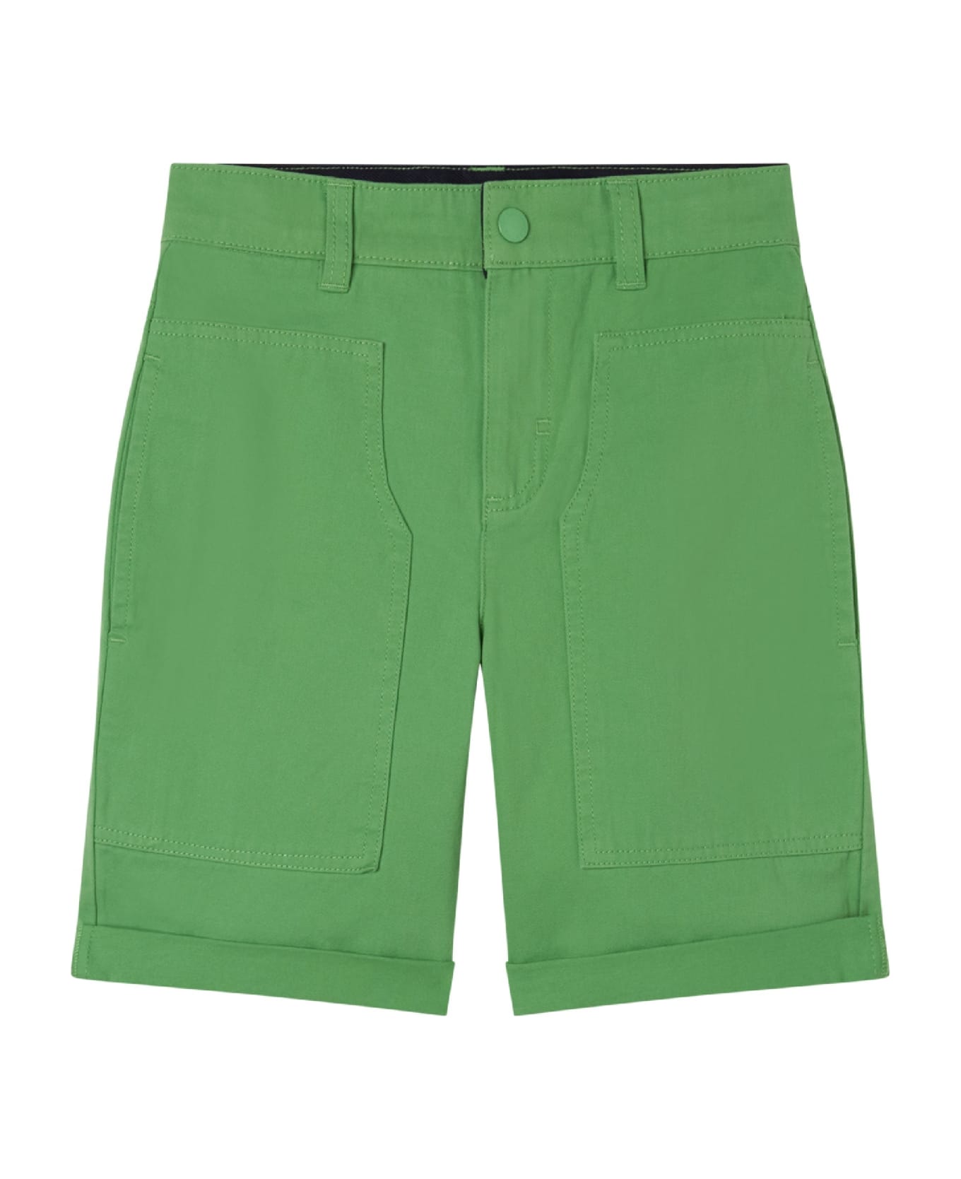 Stella McCartney Kids Bermuda Shorts With Patch - Green