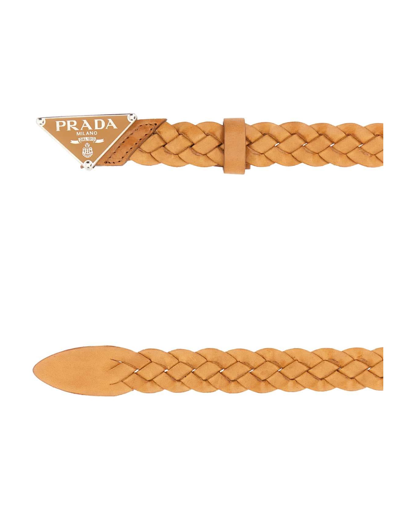 Prada Beige Leather Belt - NATURALE