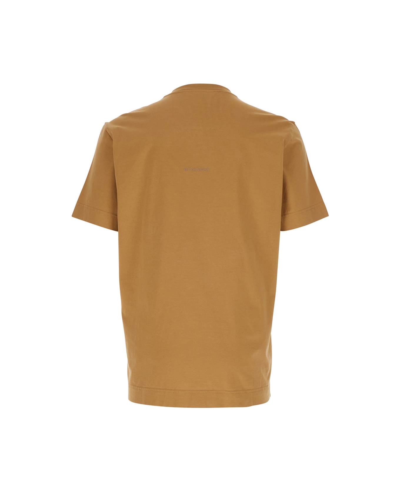 Givenchy Beige Crewneck T-shirt With 4g Logo On The Front In Cotton Man - Beige