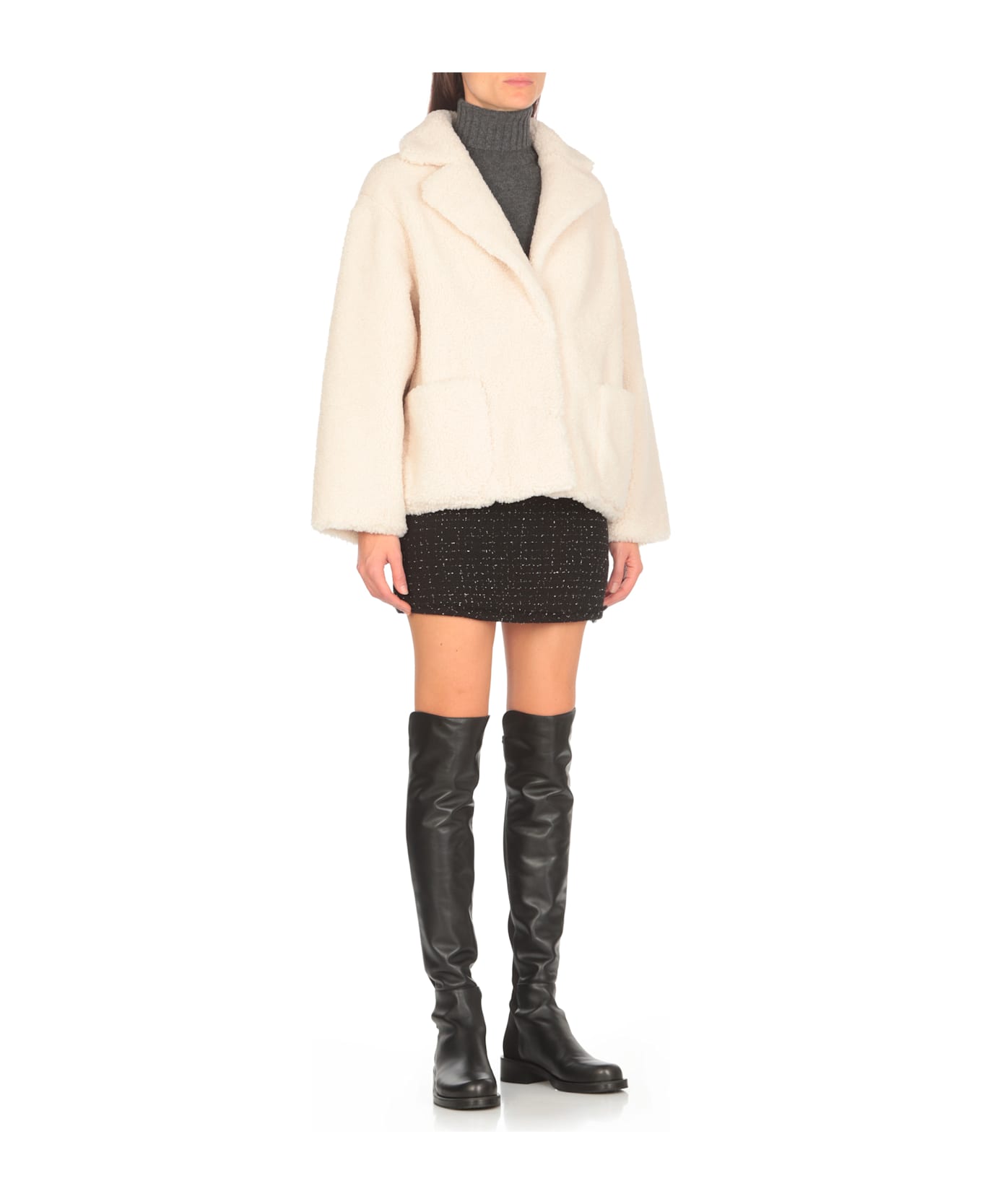 Betta Corradi Faux Fur Coat - Ivory