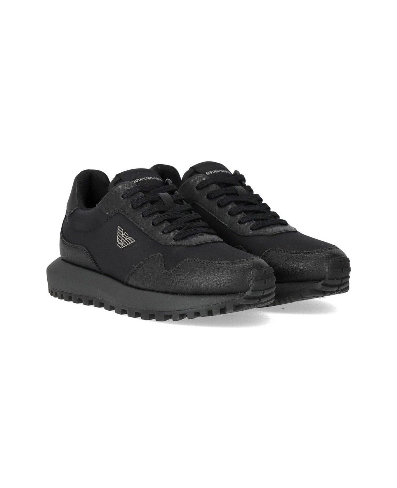 Emporio Armani Sustainability Low-top Sneakers - Black