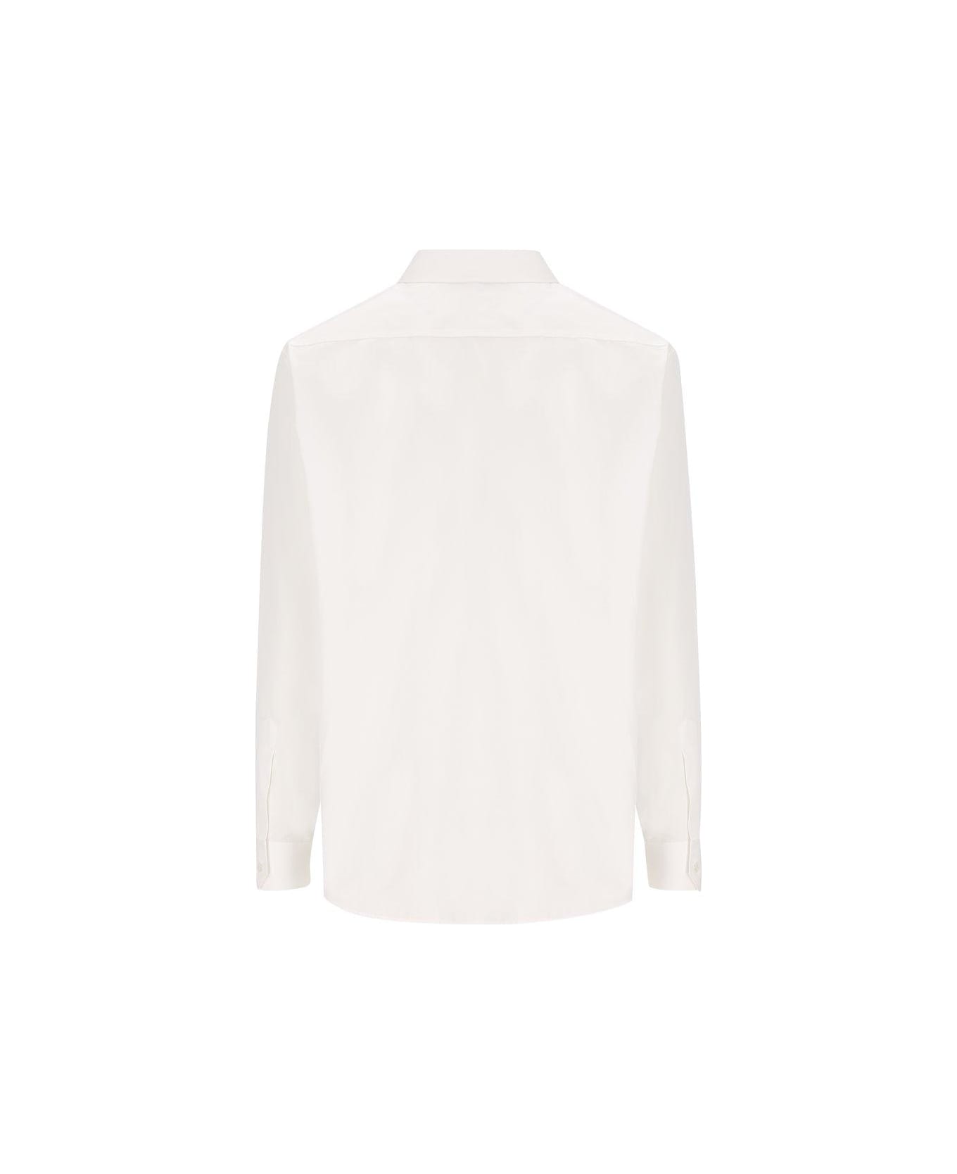 Celine Collared Long-sleeve Shirt - White