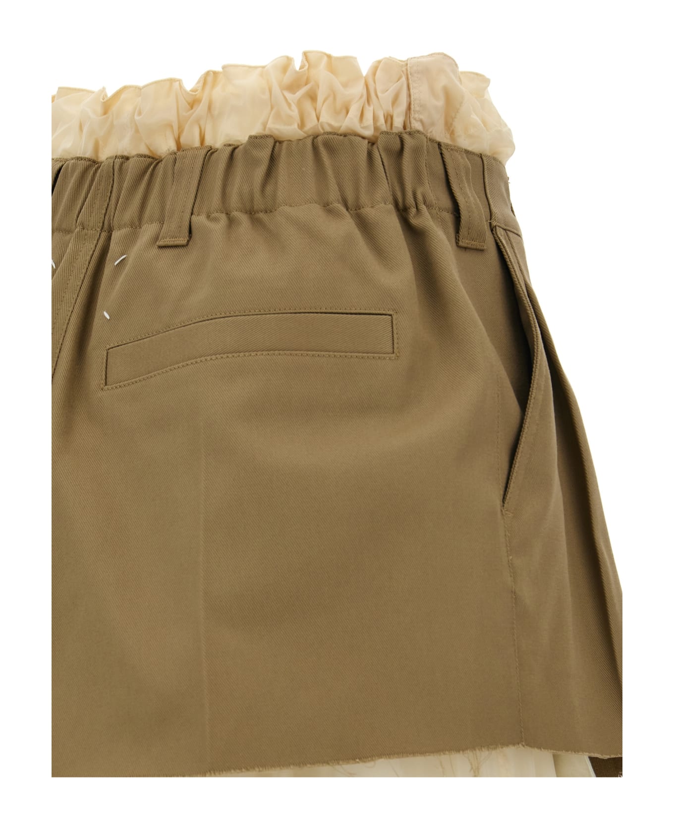 Maison Margiela Layered Effect Trouser Skirt - Beige