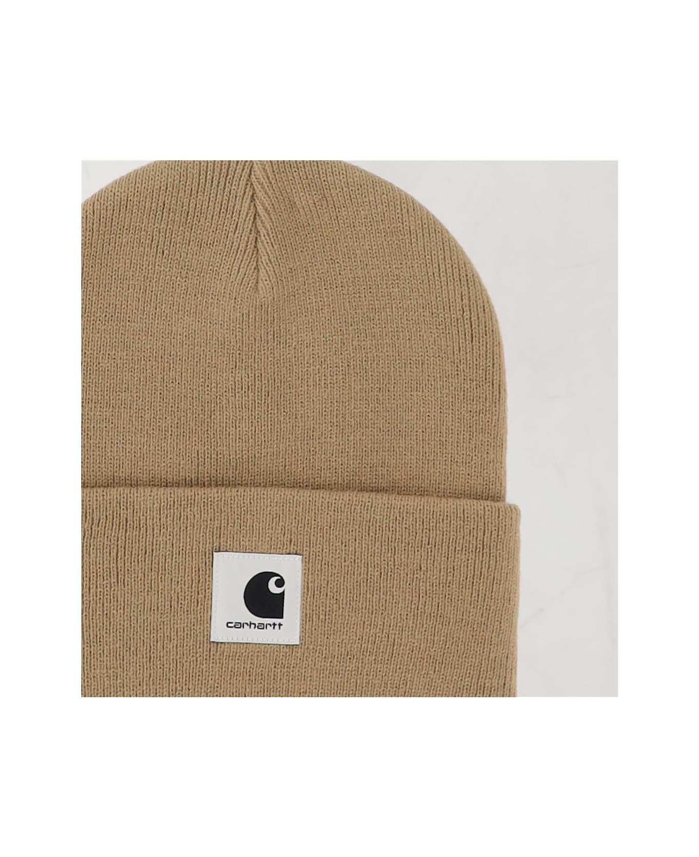 Carhartt Ashley Beanie With Logo - Beige