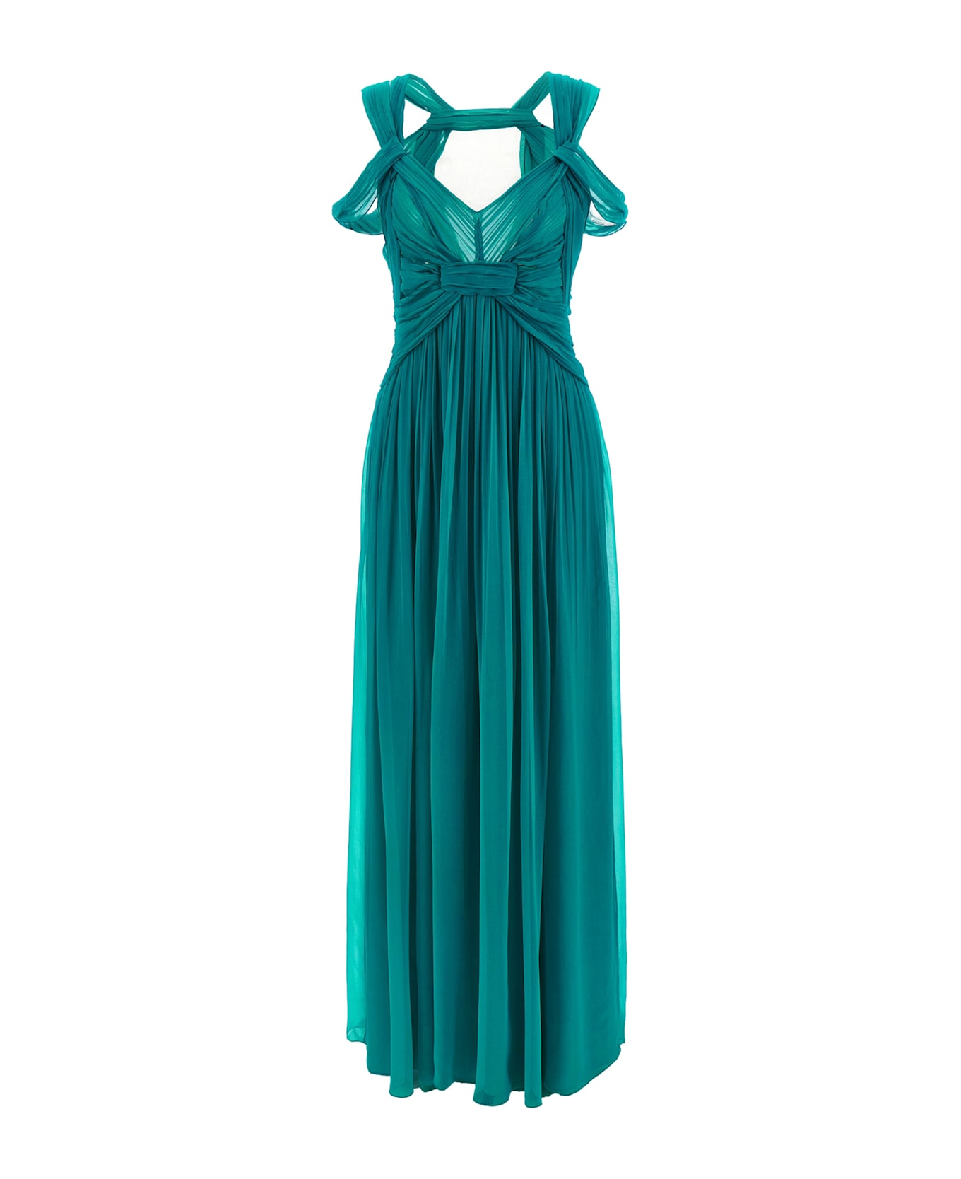 Alberta Ferretti Chiffon Dress - Green