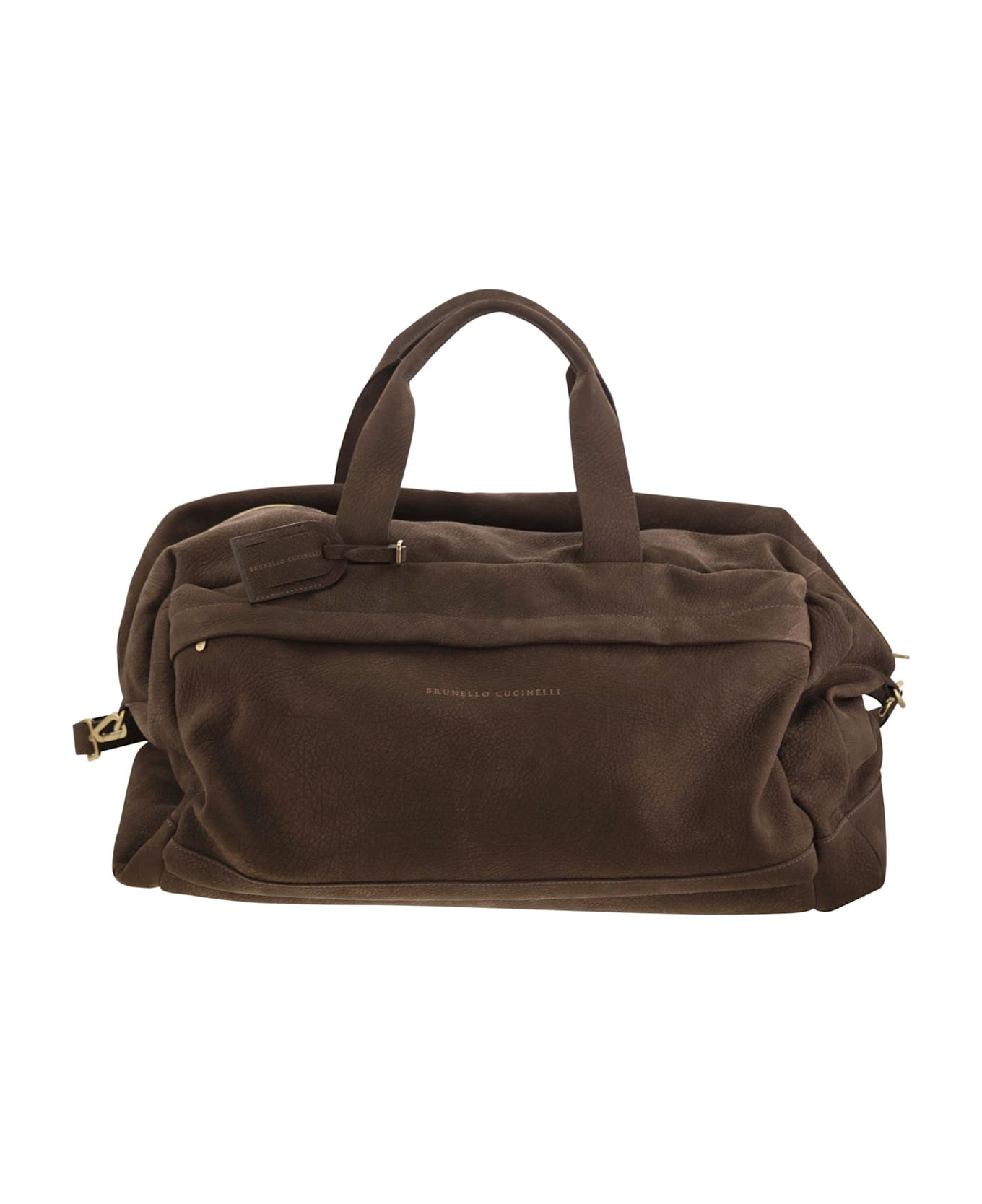 Brunello Cucinelli Active Nubuck Bag - BROWN