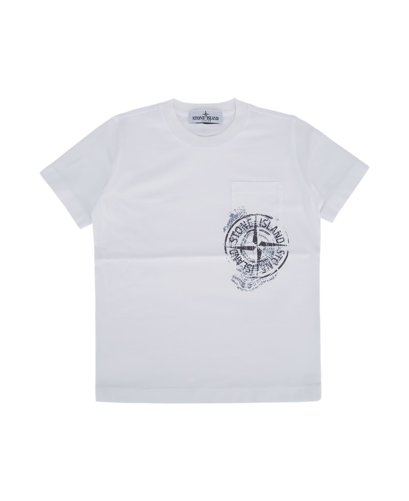Stone Island Junior Ss T-shirt - WHITE