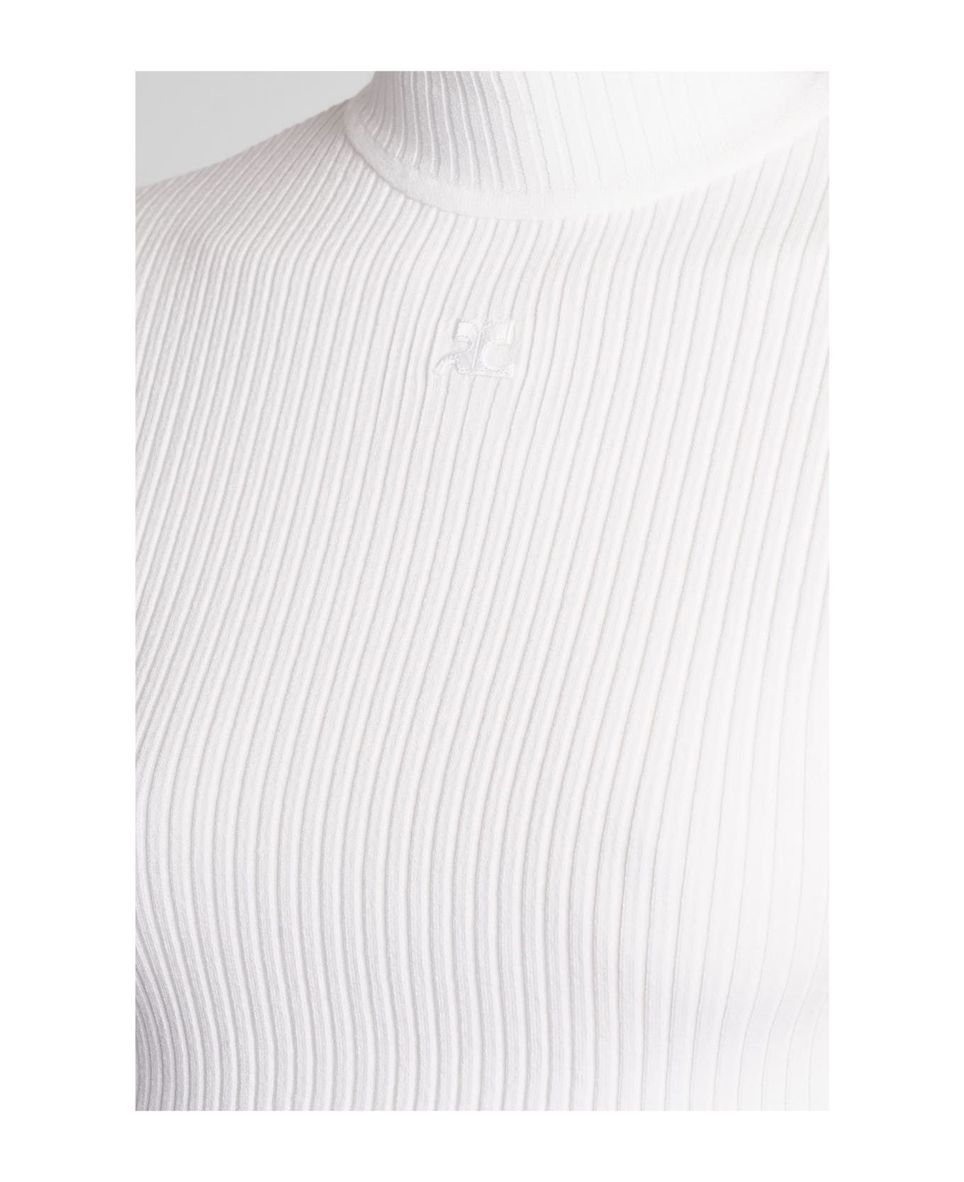 Courrèges T-shirt In White Viscose - white