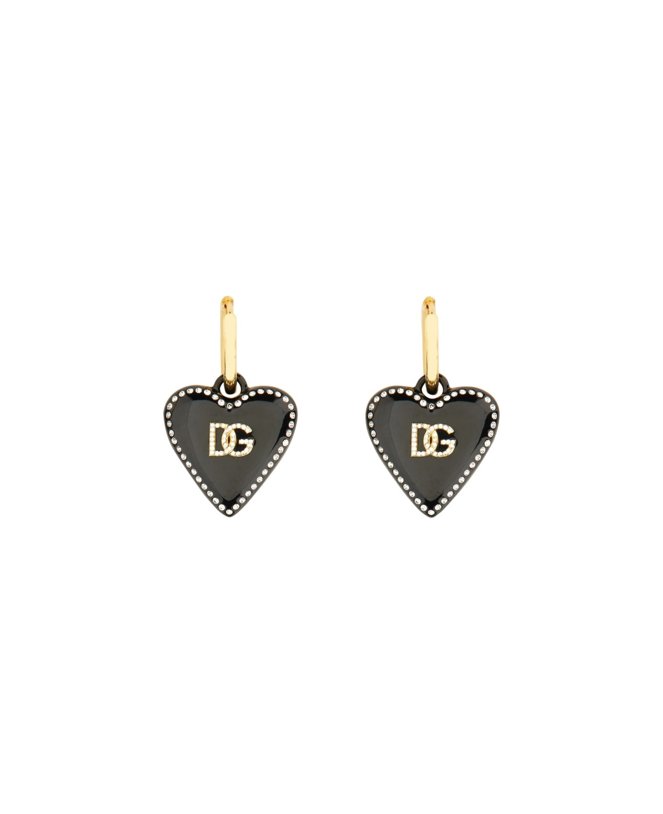 Dolce 
Gabbana Logo Earrings - BLACK