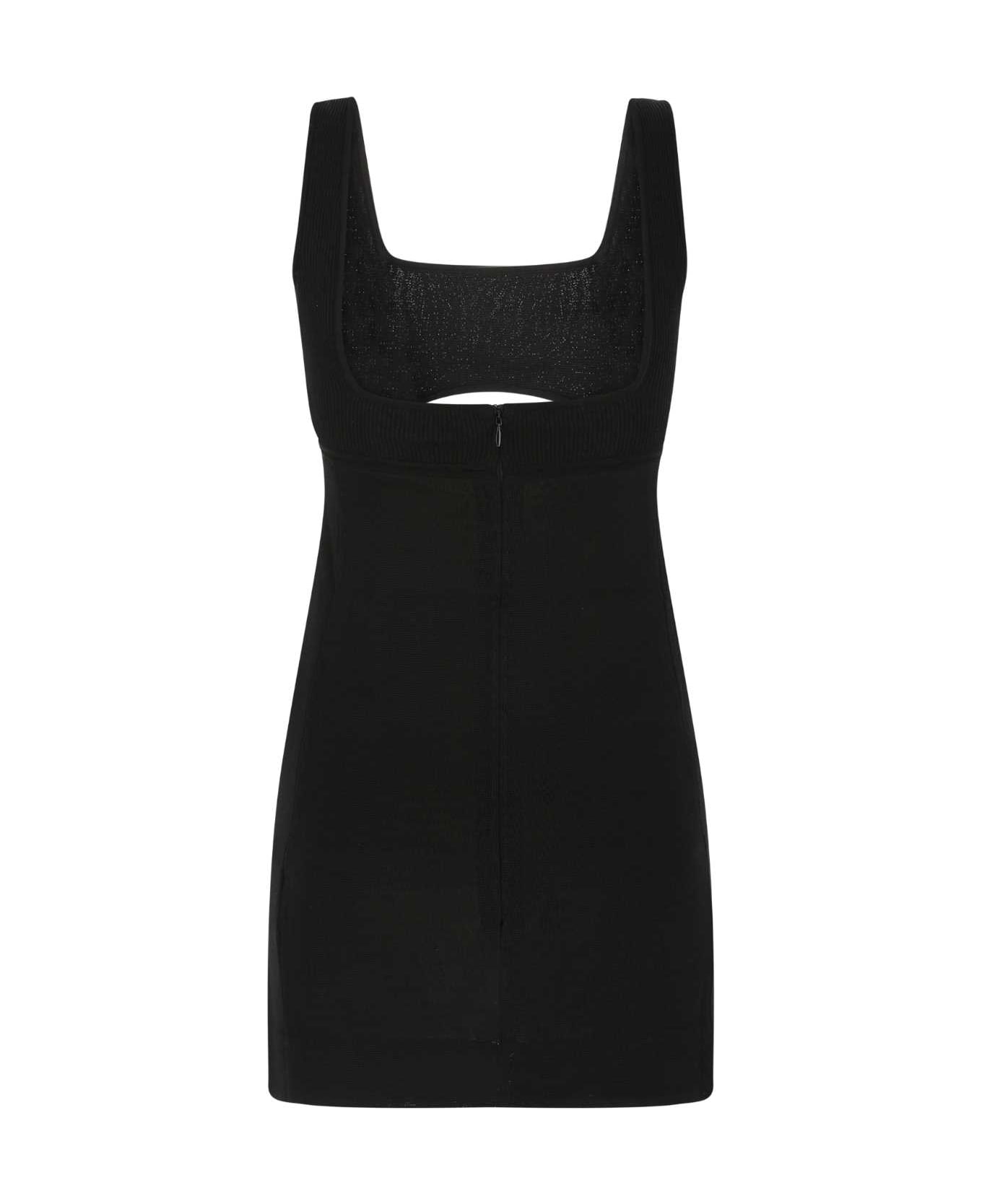 Saint Laurent Black Viscose Blend Mini Dress - 1000 ワンピース＆ドレス