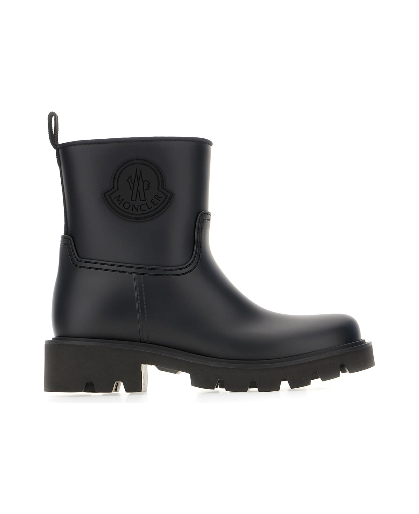 Moncler Black Rubber Kickstream Ankle Boots - Black
