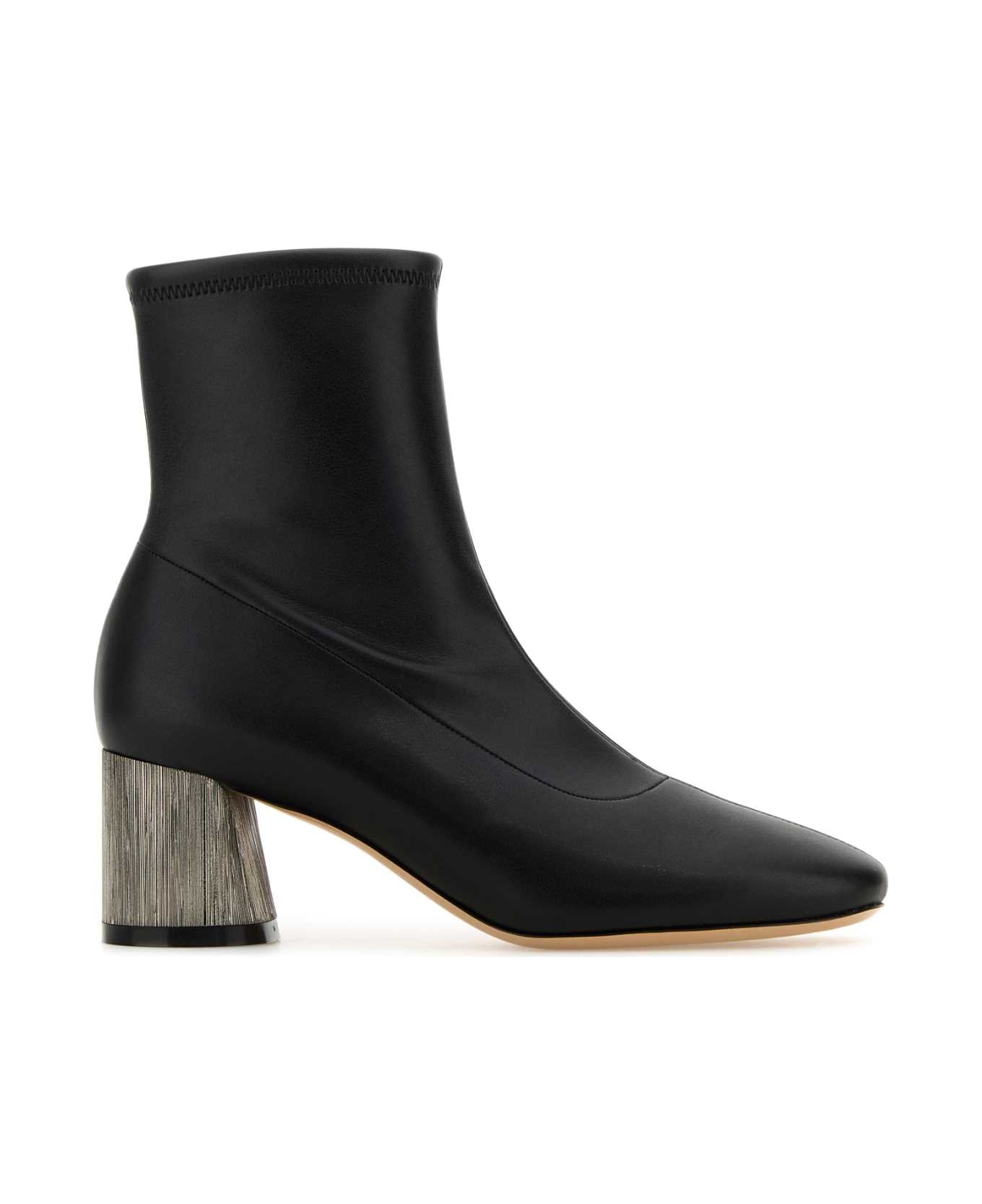 Casadei Black Leather Lab Ankle Boots - NERO