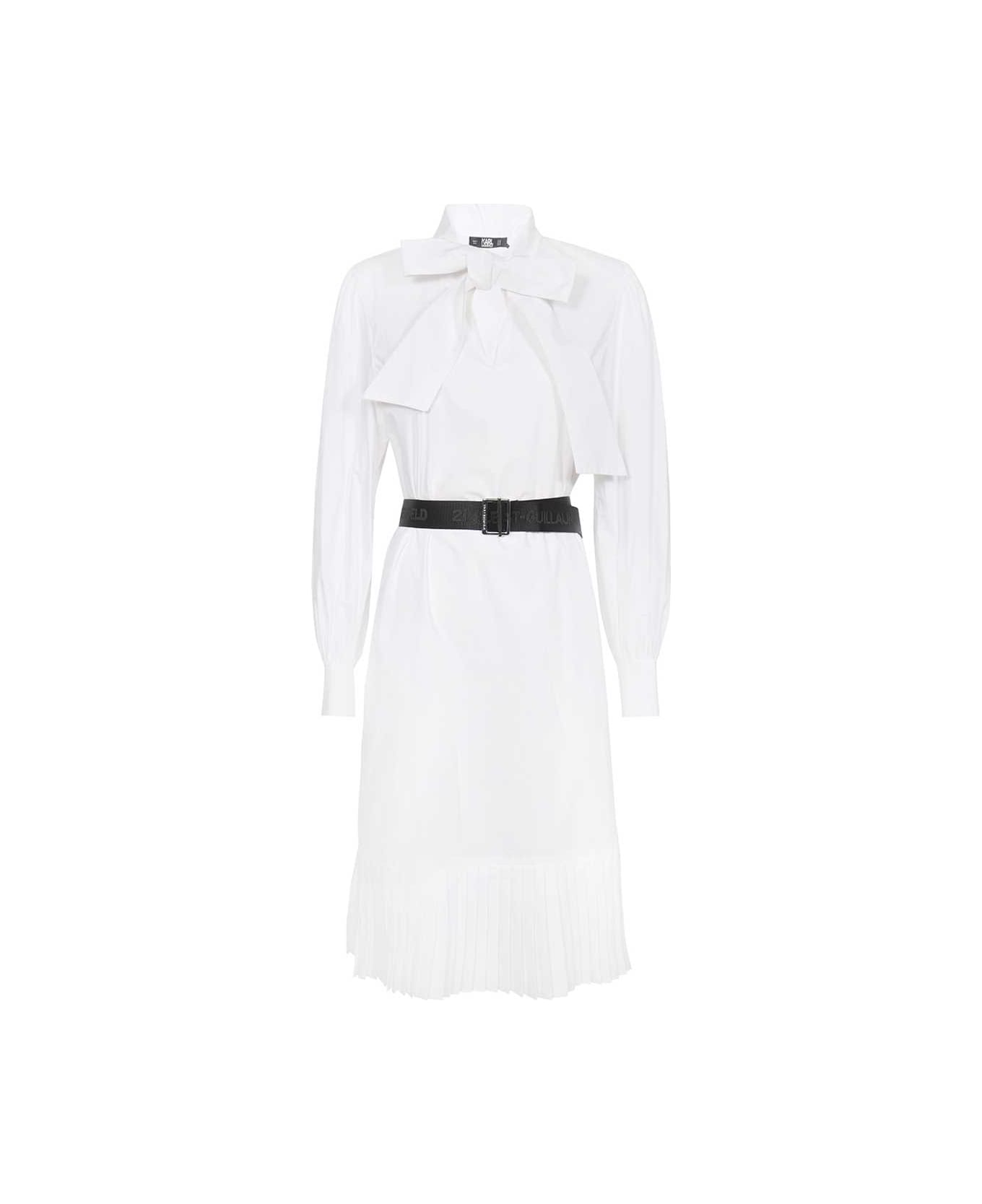 Karl Lagerfeld Cotton Shirtdress - White ワンピース＆ドレス