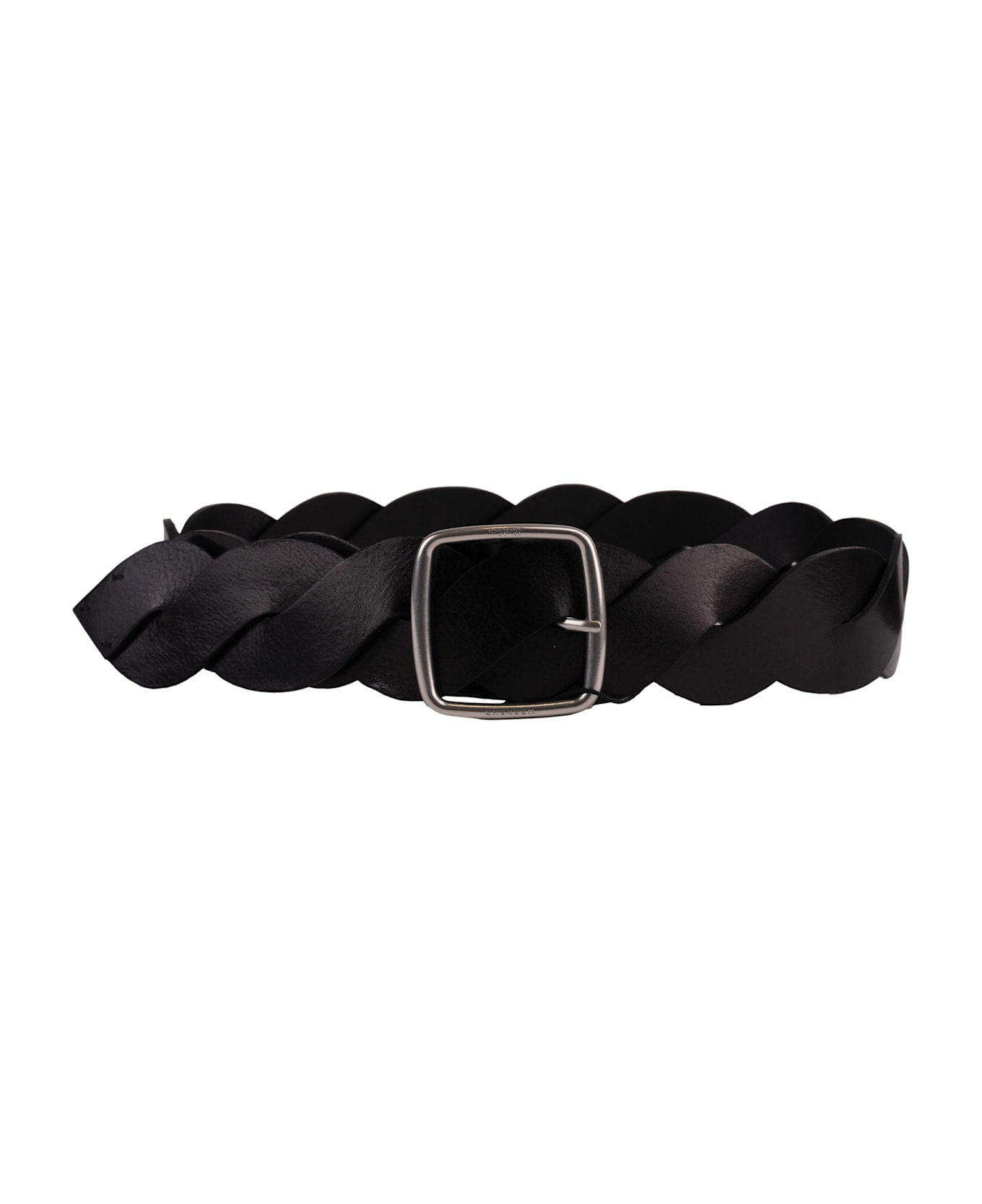 Weekend Max Mara Nicchia Braided Leather Belt - Nero