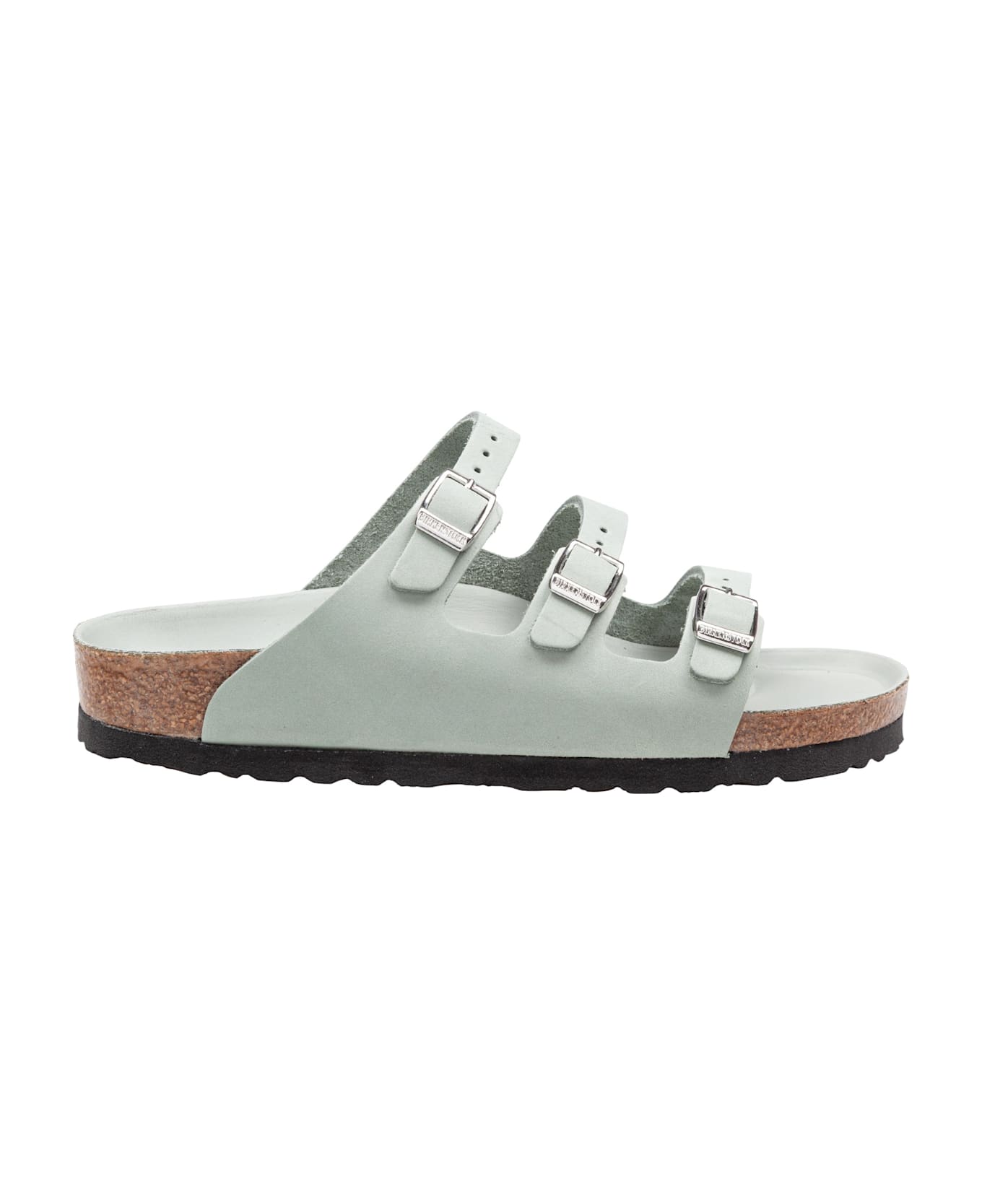 Birkenstock Sandalo Florida In Pelle Colore Verde Salvia