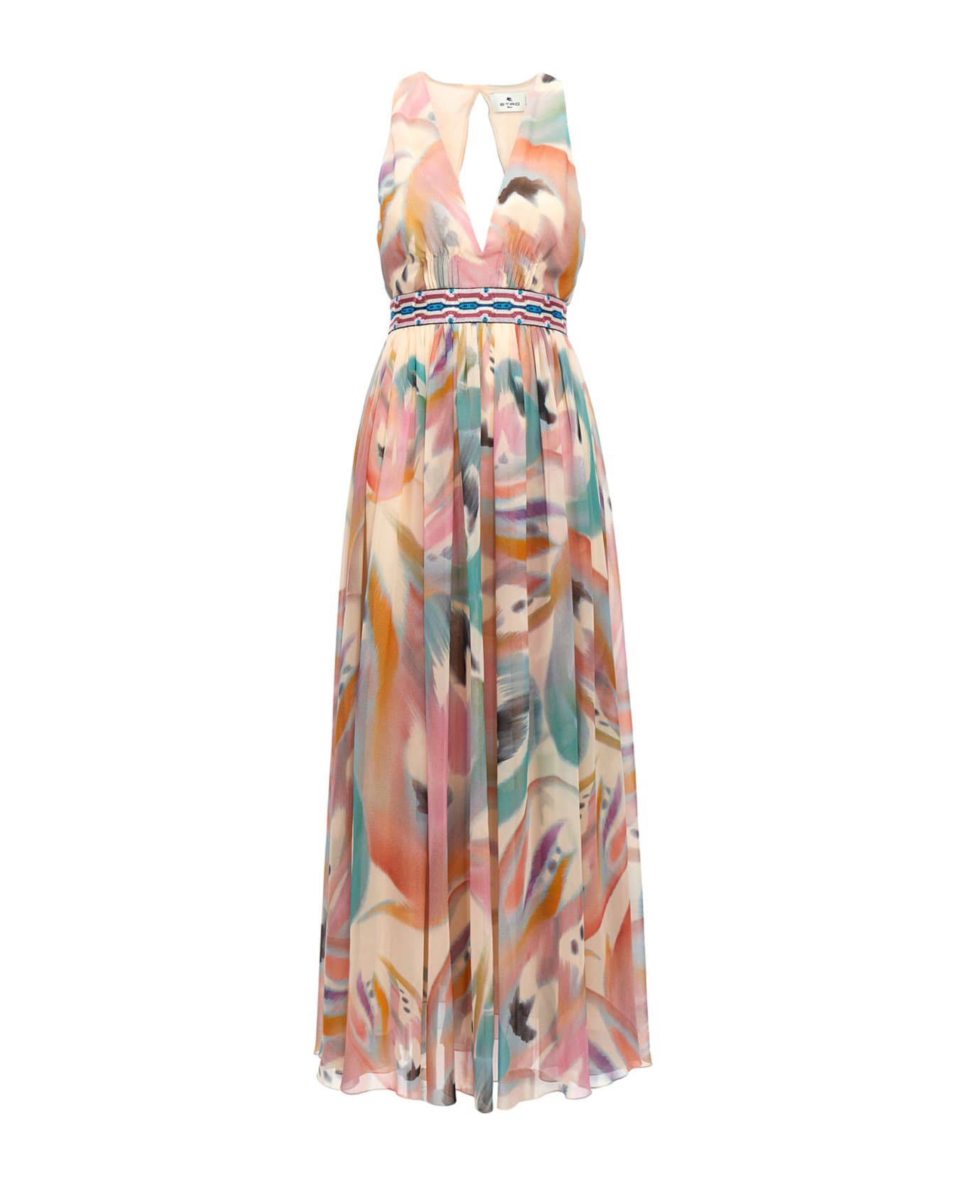 Etro Printed Long Dress - Multicolor