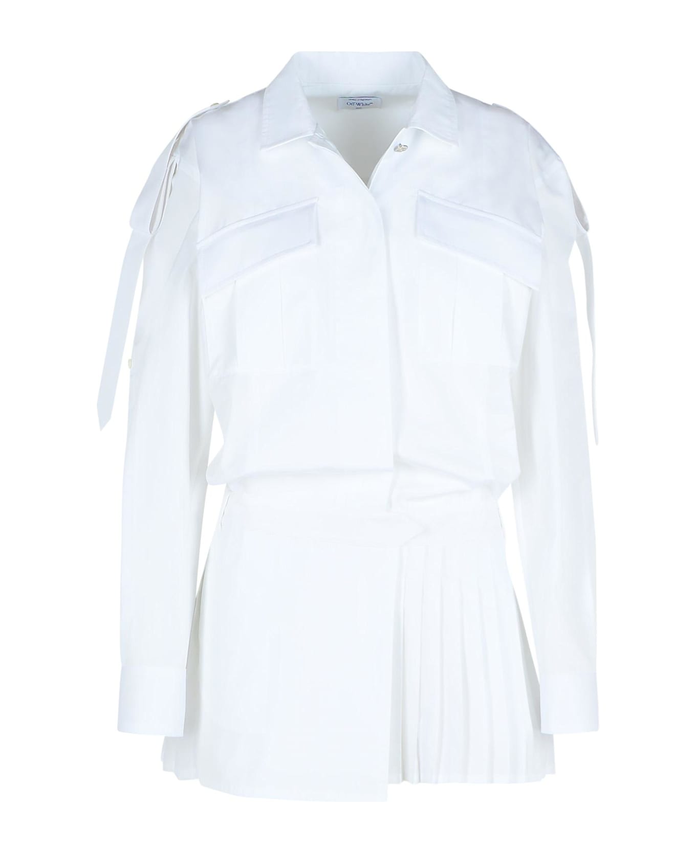 Off-White 
savana
 White Cotton Dress - White