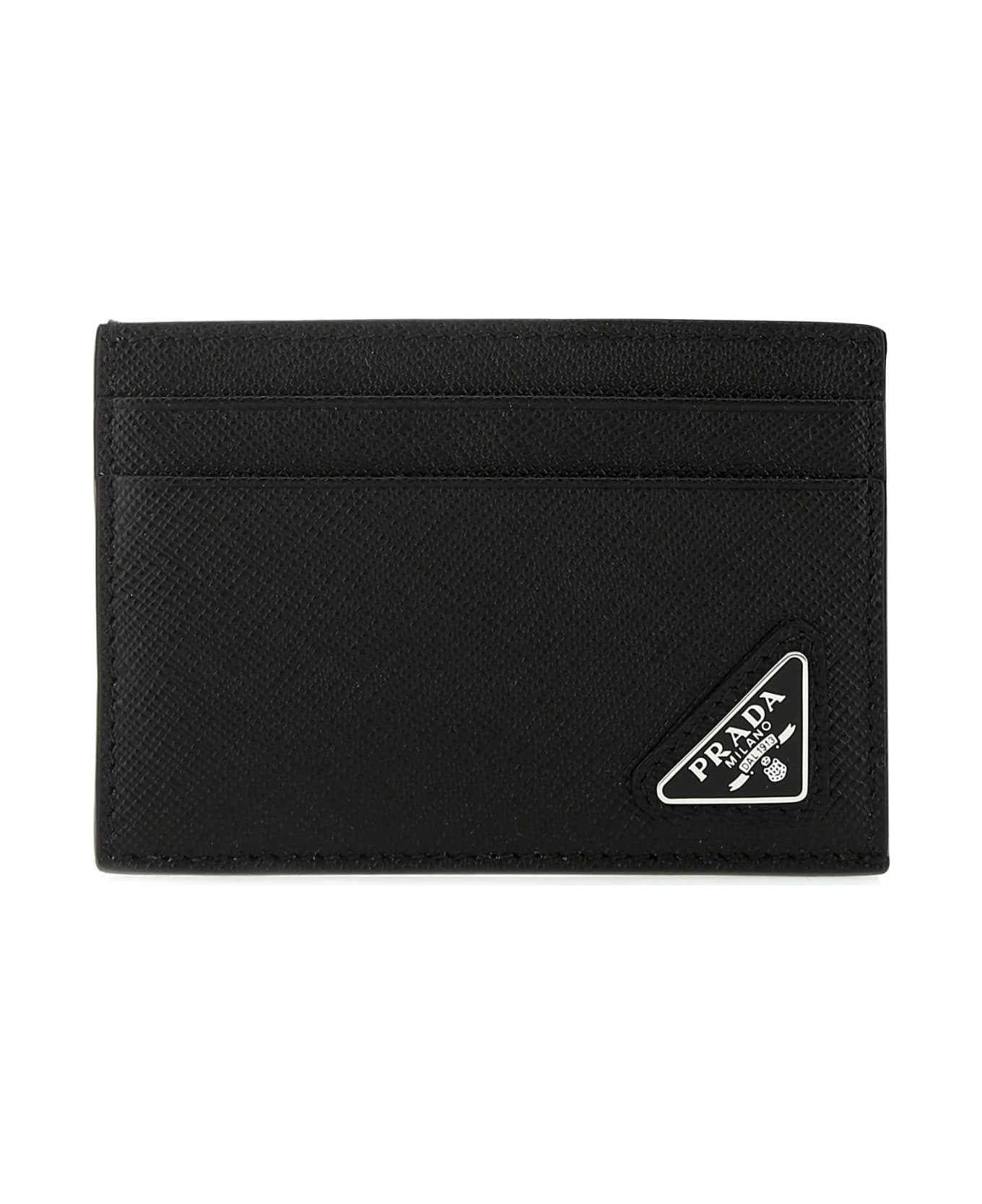 Prada Black Leather Card Holder - F0002