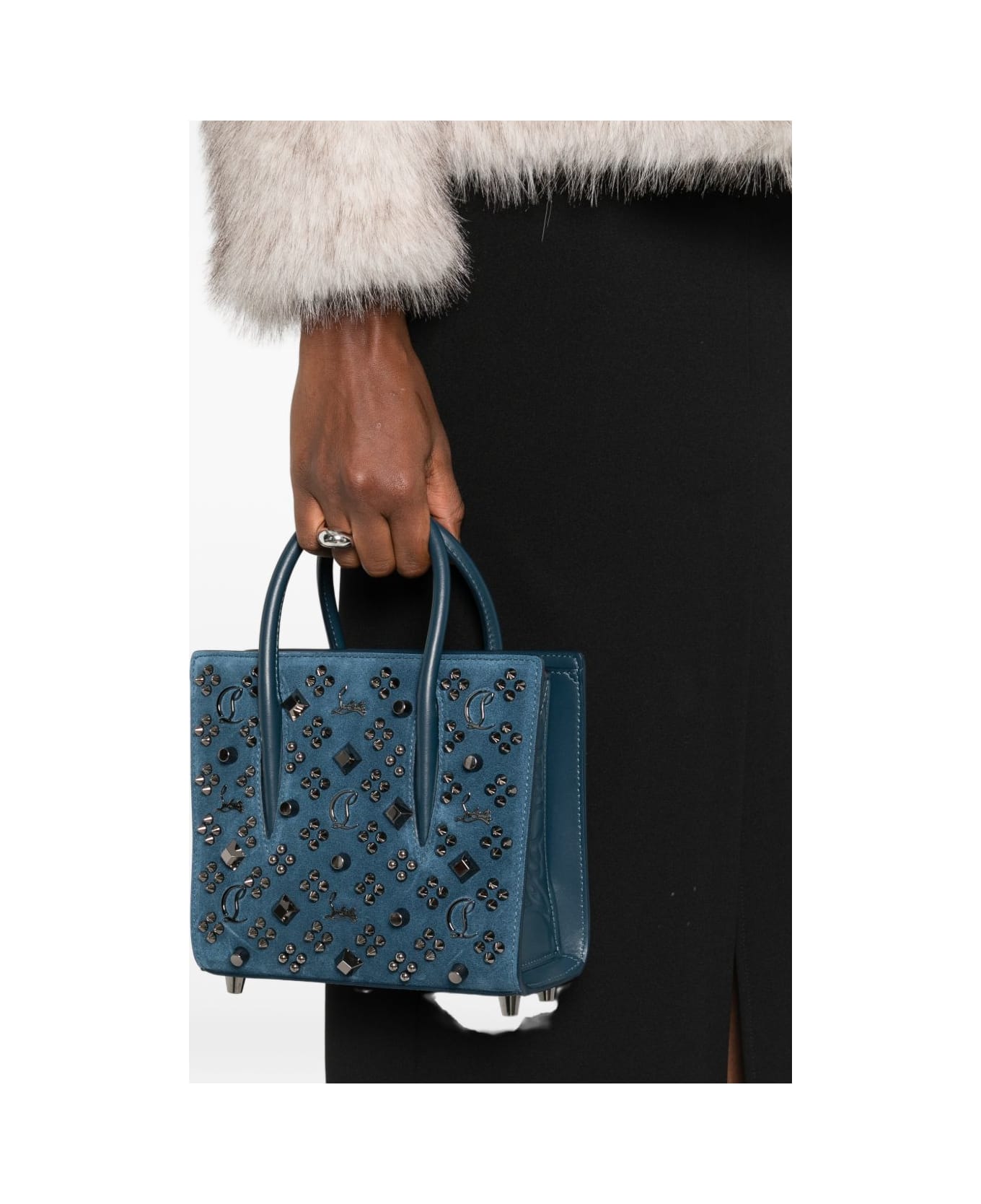Christian Louboutin Paloma Mini Leather Tote Bag - Blue