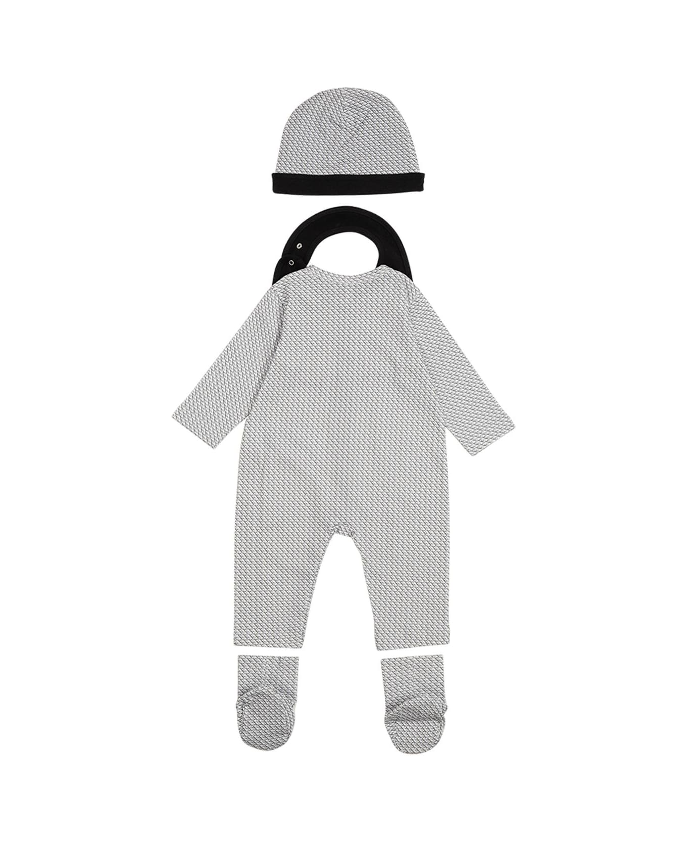 Emporio Armani Grey Matching Suit In Cotton Baby Boy Emporio Armani Kids - Beige