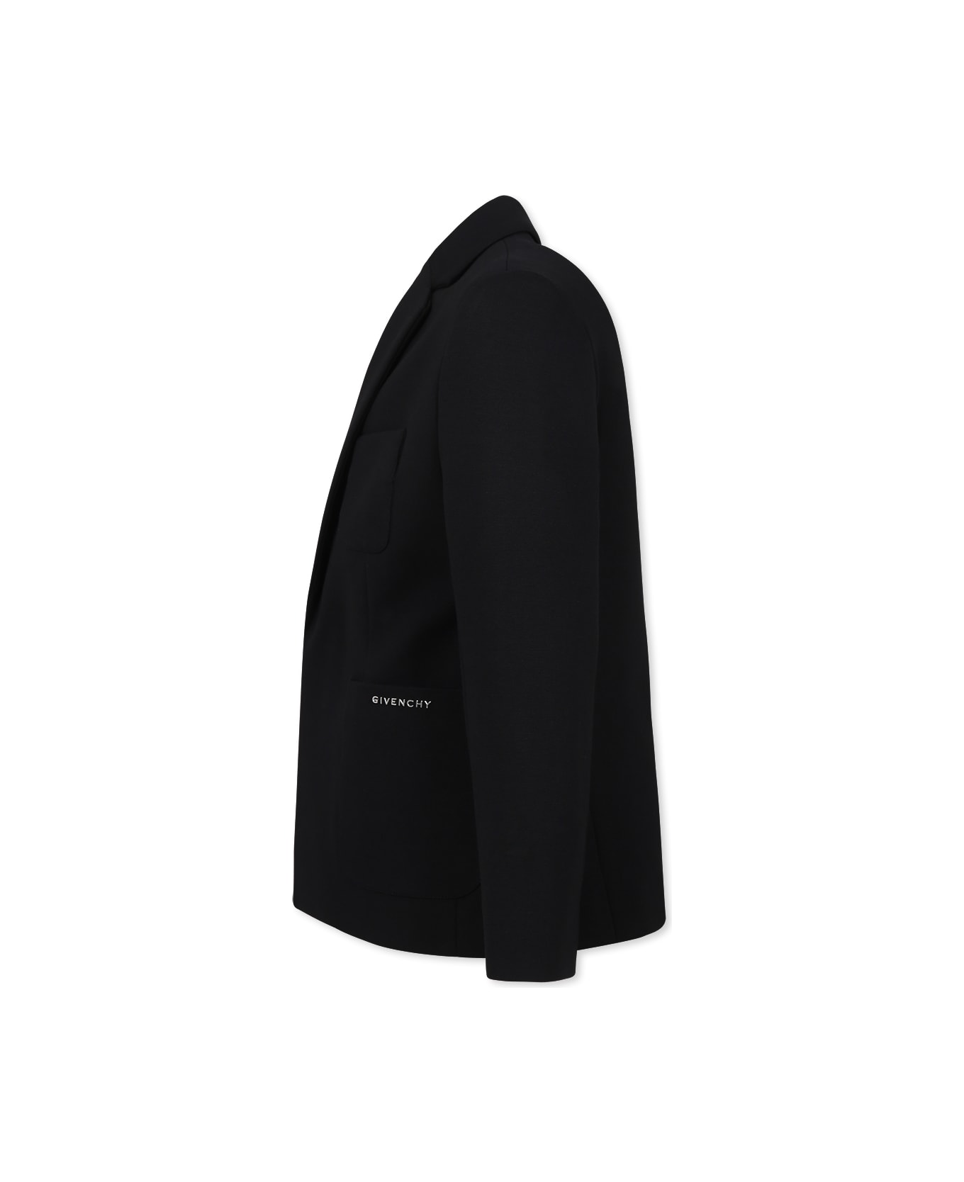 Givenchy Black Jacket For Boy With Logo - Black