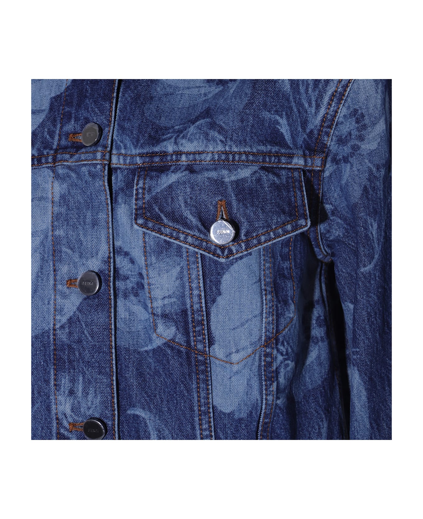 Fendi Blue Cotton Denim Jacket - OCEAN