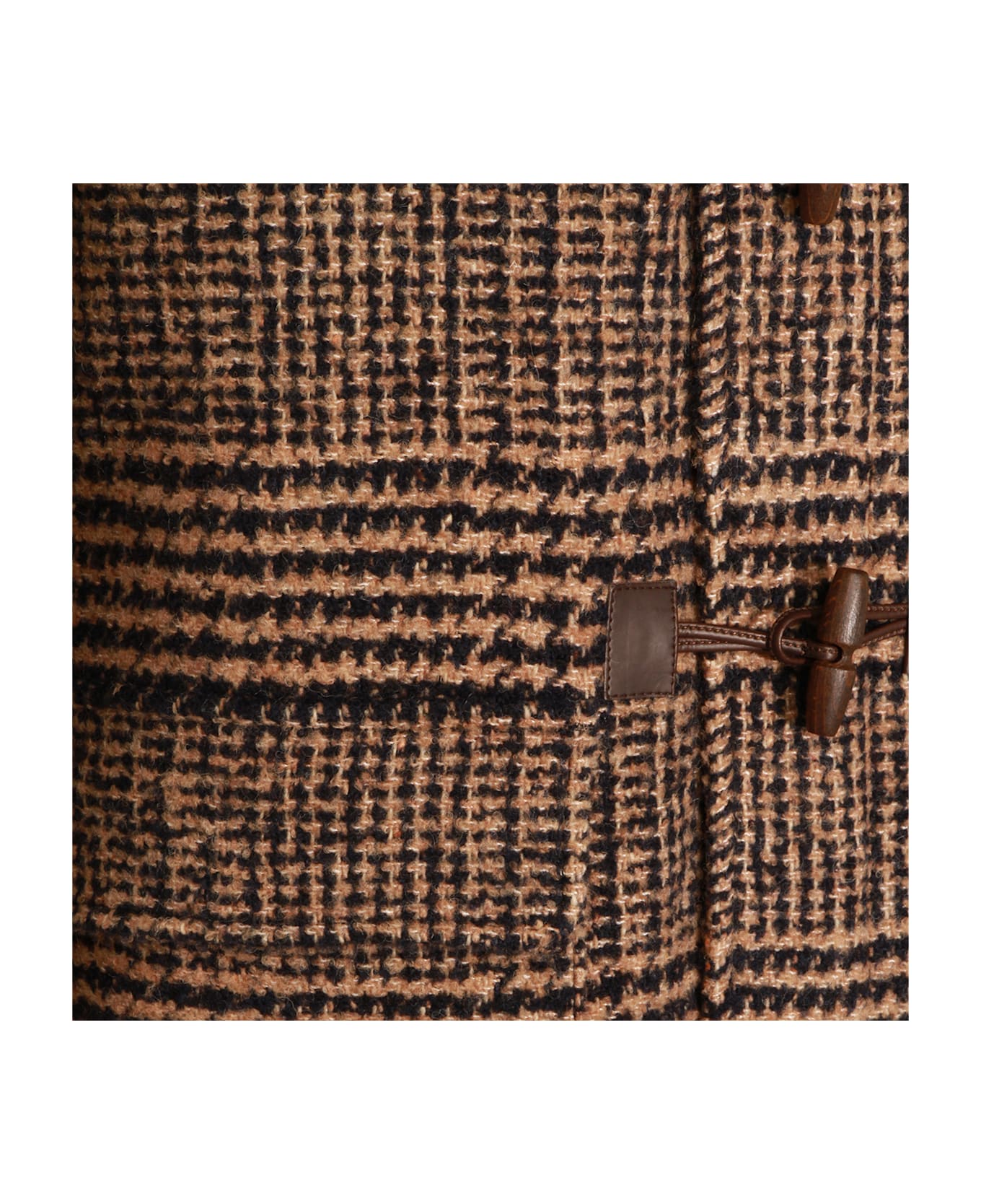 Herno Brown And Black Coat - BROWN/BLACK