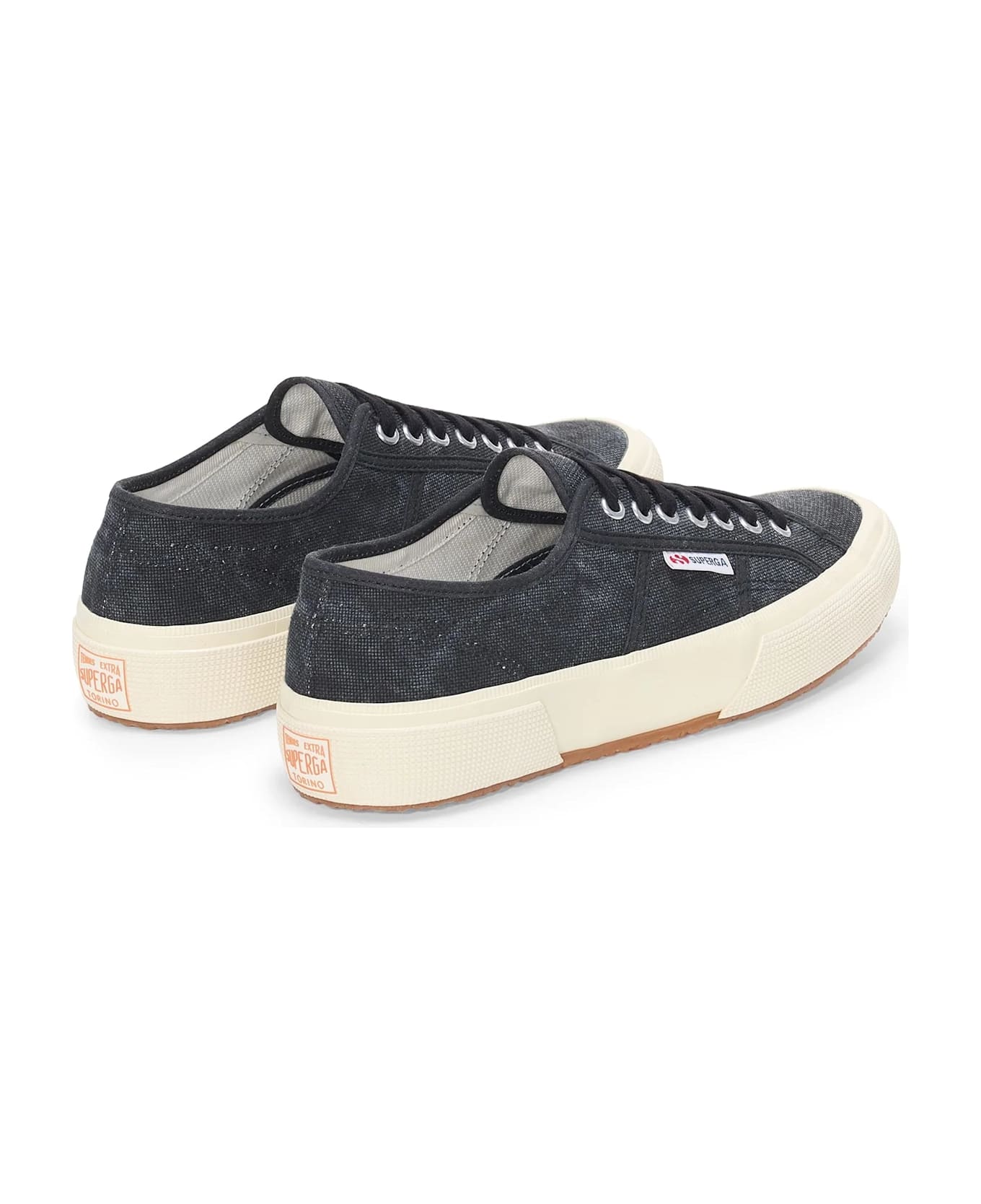 Superga 2750 Og Washed Cotton - Axp Black Washed Off Whi