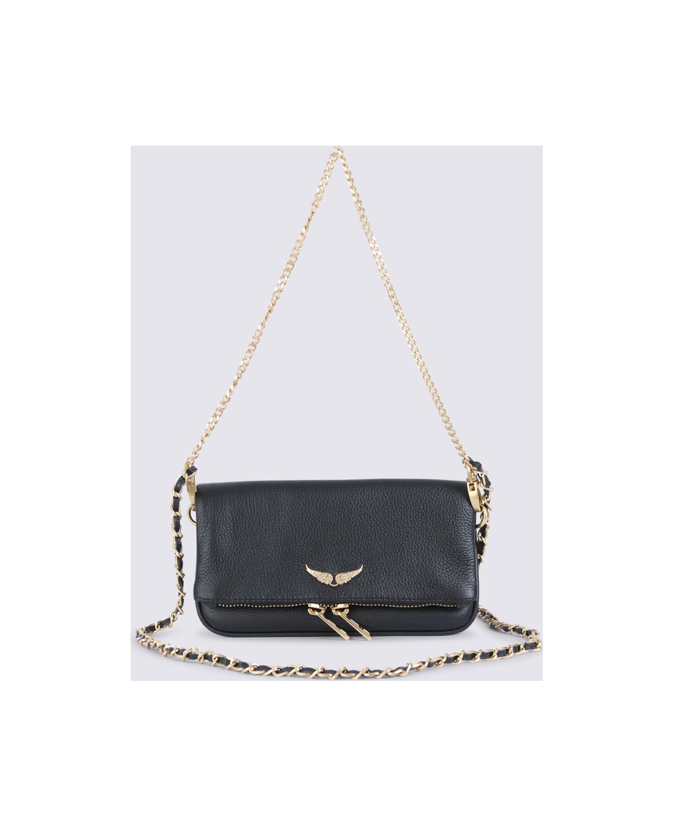 Zadig 
Voltaire Black Leather Rock Nano Shoulder Bag - Black